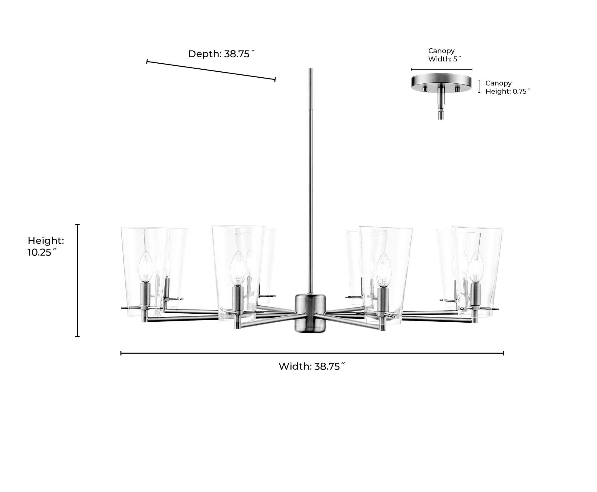 Image 7 Millennium Maccan 8-Light 38.75" Vintage Brass Chandelier with Glass Shade more views