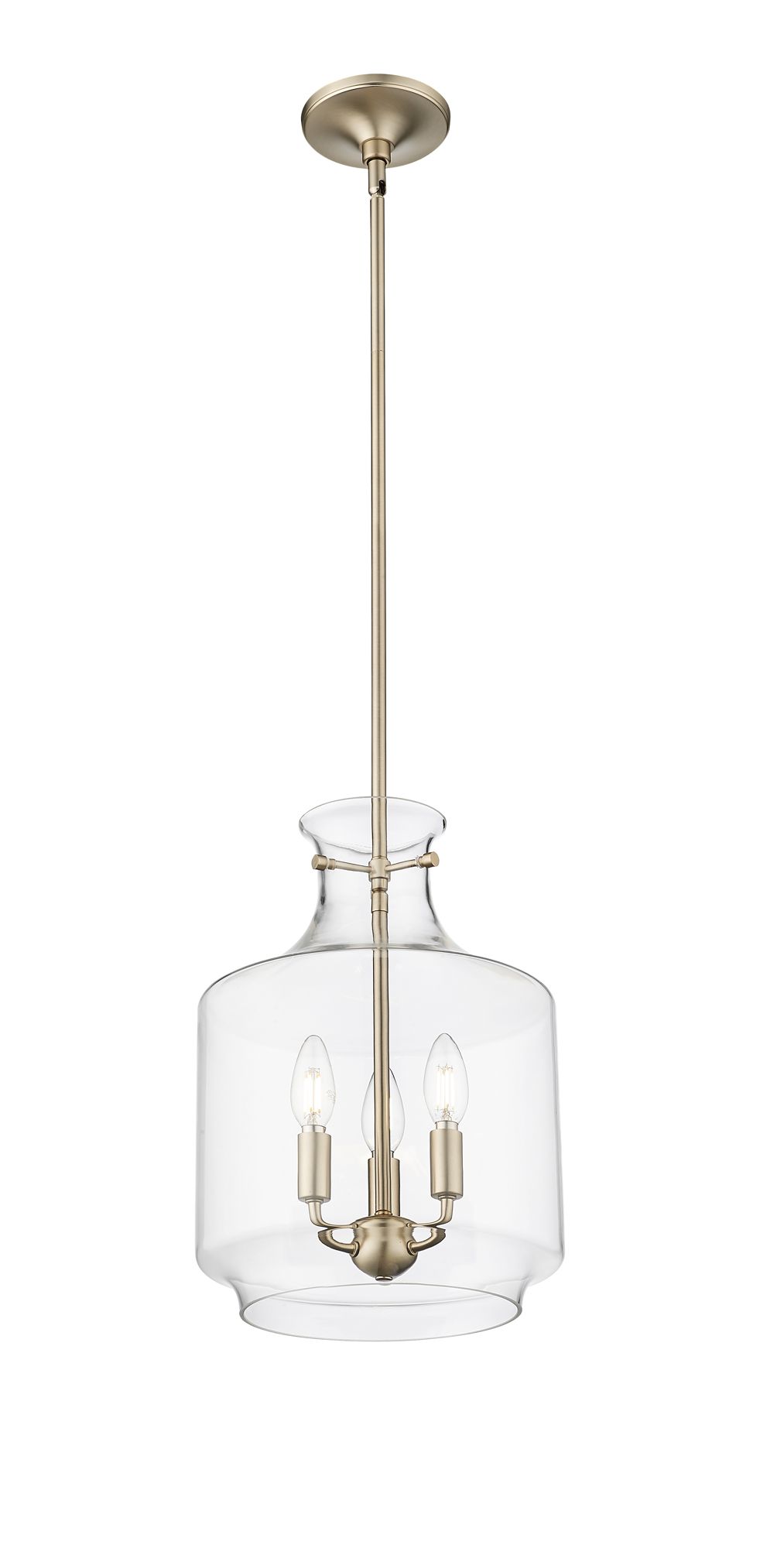 Image 4 Millennium Mahannah 3-Light 11" Modern Gold Pendant with Glass Shade more views