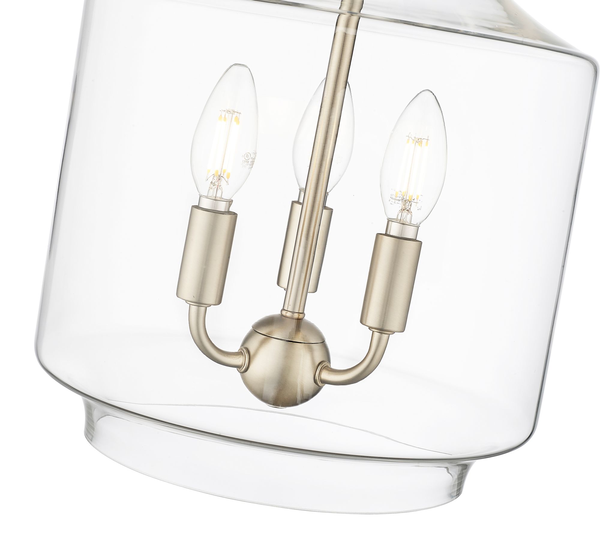 Image 6 Millennium Mahannah 3-Light 11" Modern Gold Pendant with Glass Shade more views