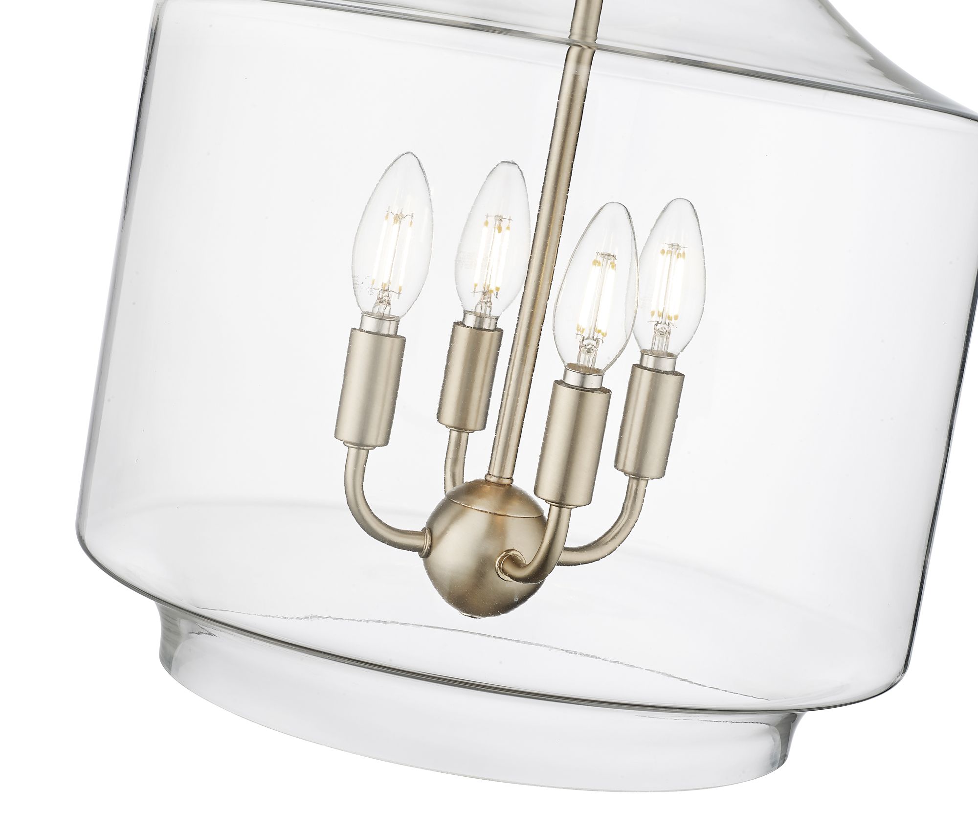 Image 5 Millennium Mahannah 4-Light 15" Modern Gold Pendant with Glass Shade more views