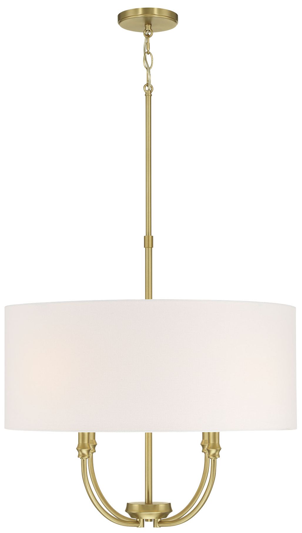 Millennium Mairbourne 4-Light 24" Pendant Vintage Brass with White Linen