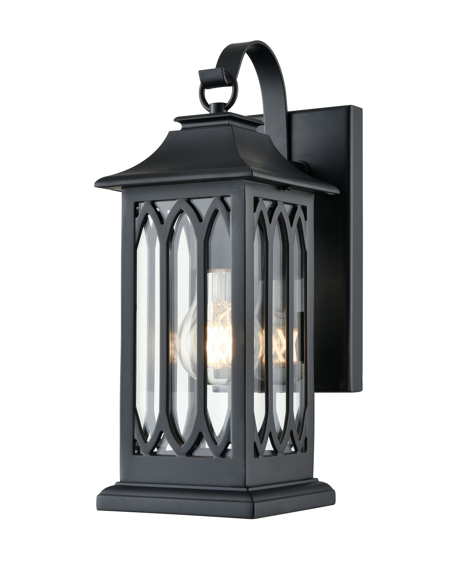 Image 3 Millennium Mallorey 1-Light 13.5" Powder Coated Black Outdoor Wall Sconce more views