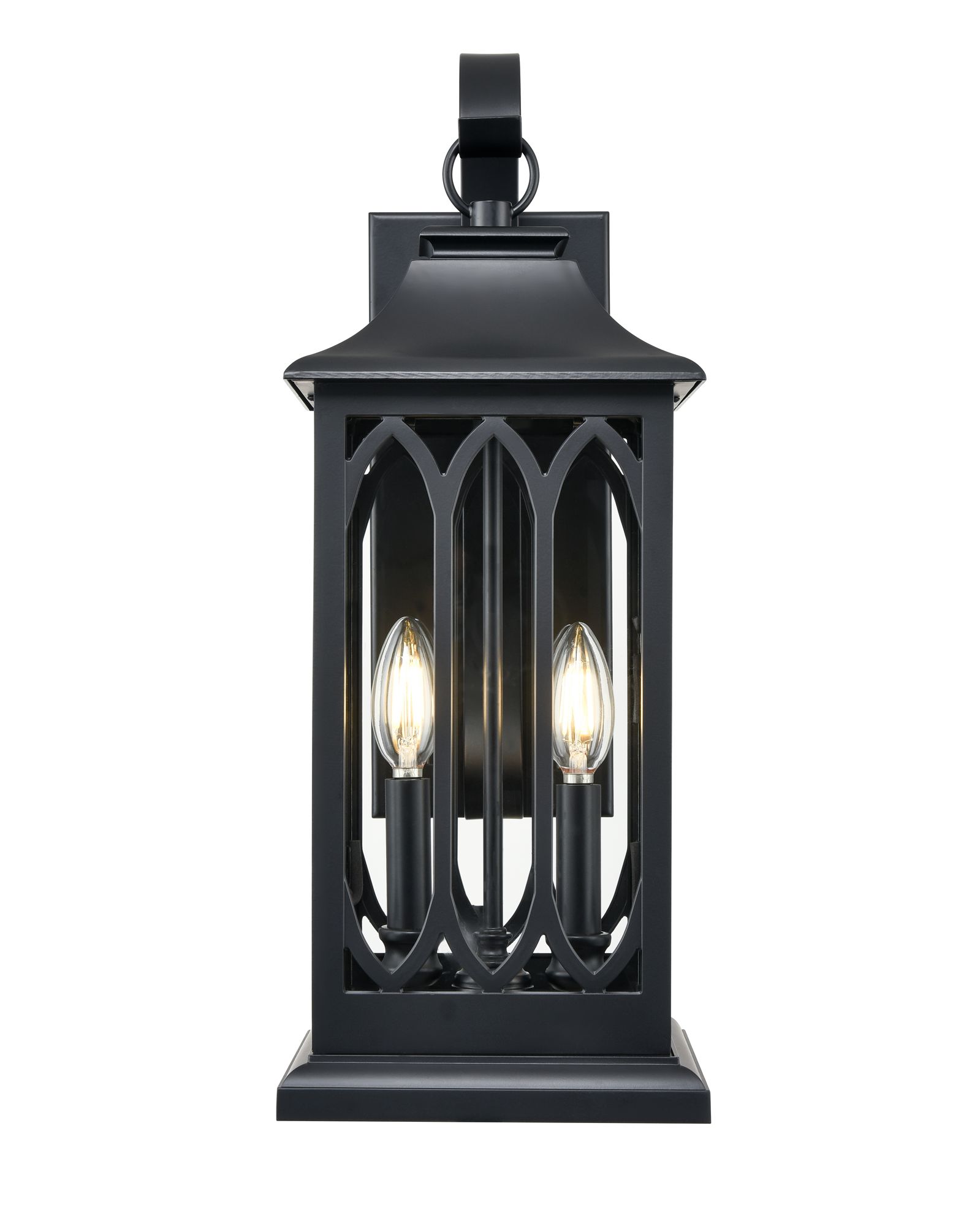 Image 2 Millennium Mallorey 2-Light 20" Powder Coated Black Outdoor Wall Sconce more views
