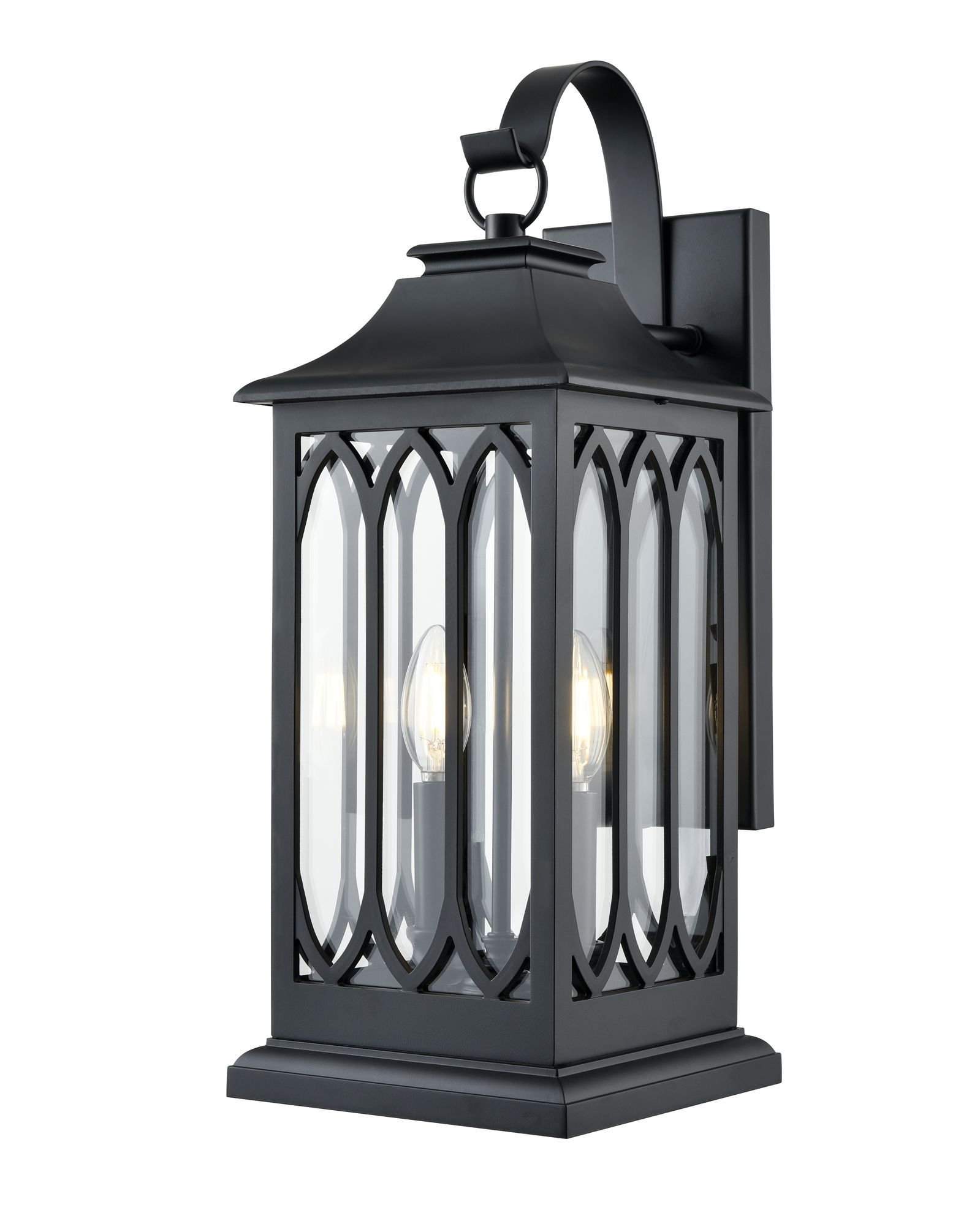 Image 3 Millennium Mallorey 2-Light 20" Powder Coated Black Outdoor Wall Sconce more views