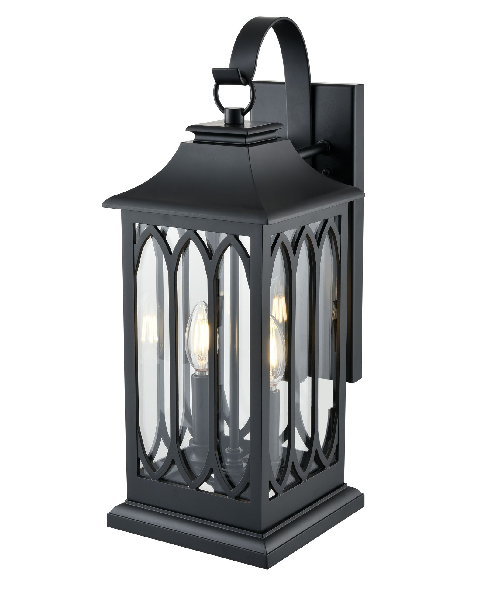 Image 4 Millennium Mallorey 2-Light 20" Powder Coated Black Outdoor Wall Sconce more views