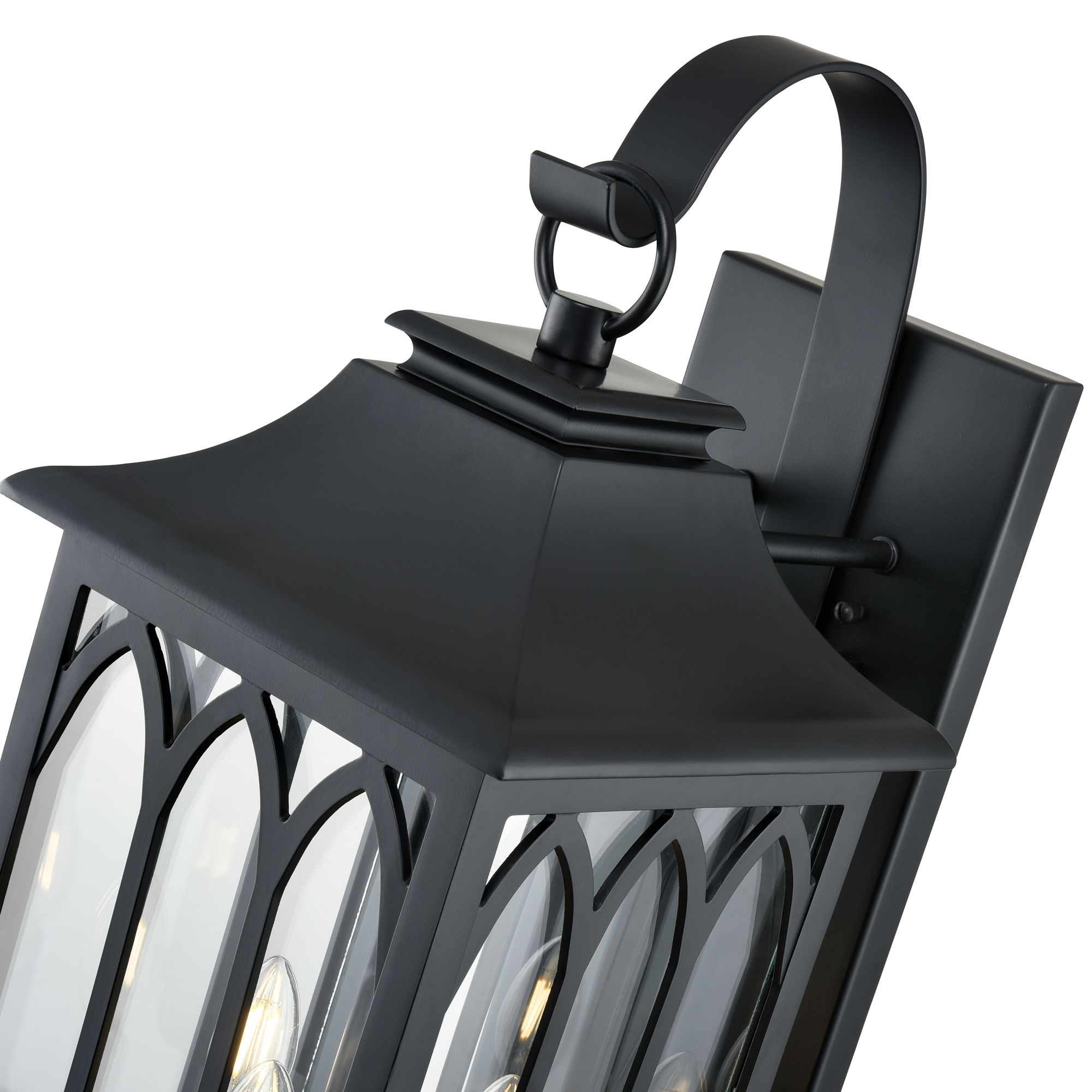 Image 6 Millennium Mallorey 3-Light 28.25" Powder Coated Black Outdoor Wall Sconce more views