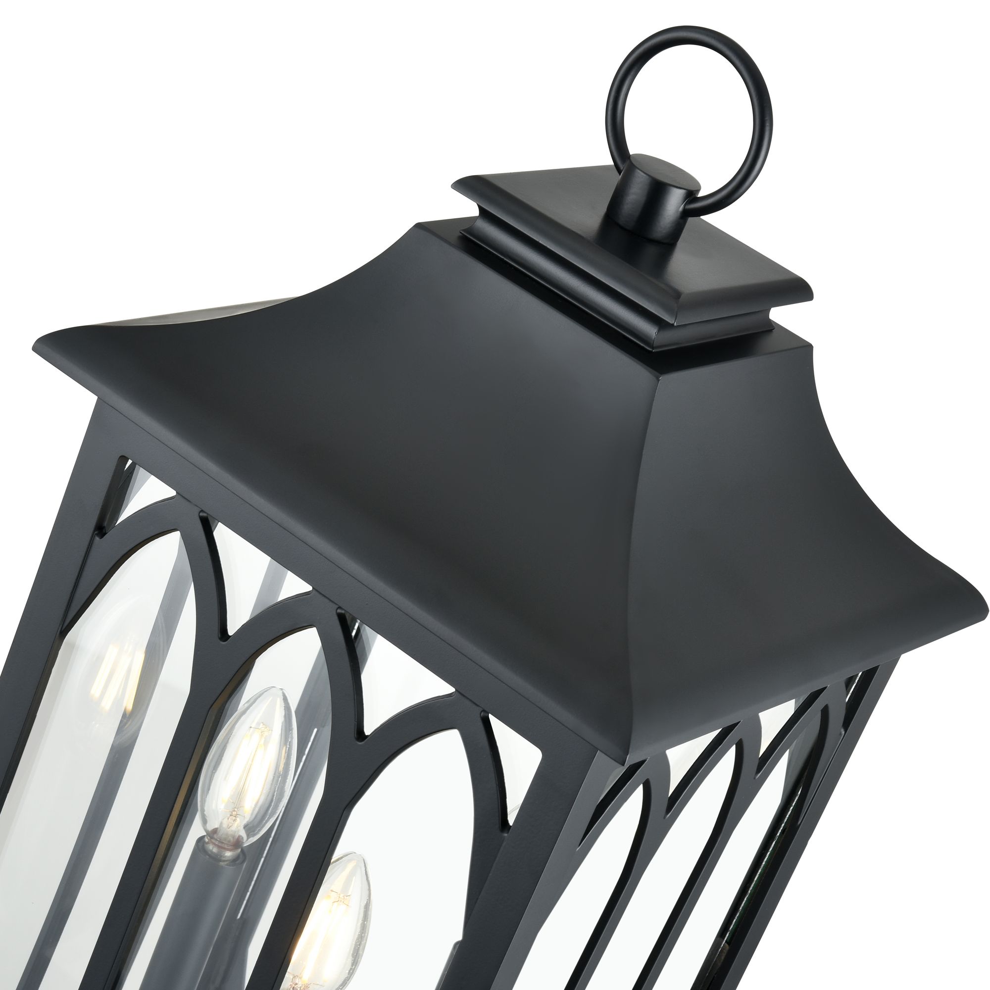 Image 5 Millennium Mallorey 3-Light 29" Powder Coated Black Outdoor Post Lantern more views