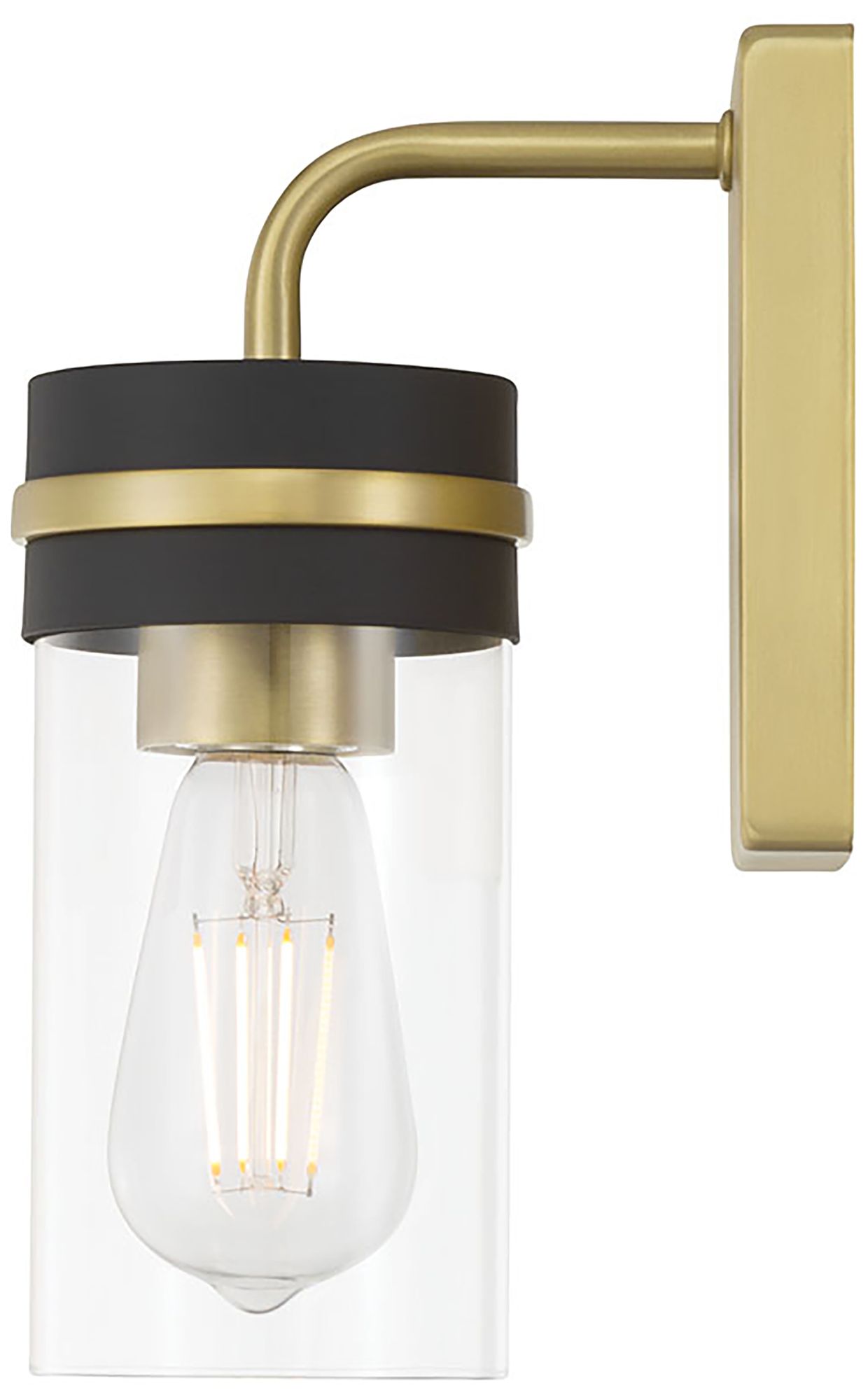 Image 3 Millennium Marbridge 1-Light 4.25" Vintage Brass Wall Sconce with Shade more views