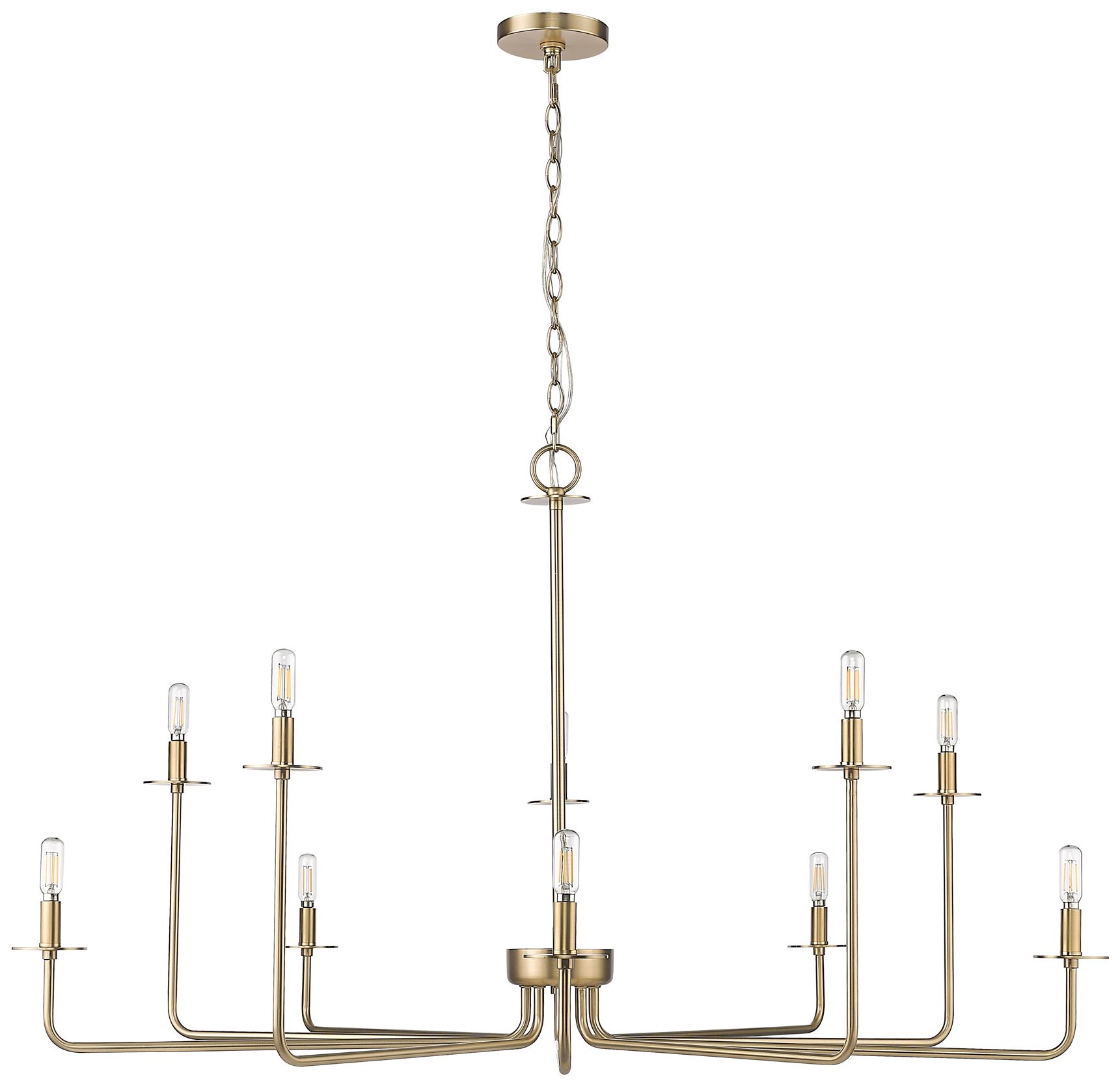 Millennium Marceline 10-Light 48" Modern Gold Chandelier
