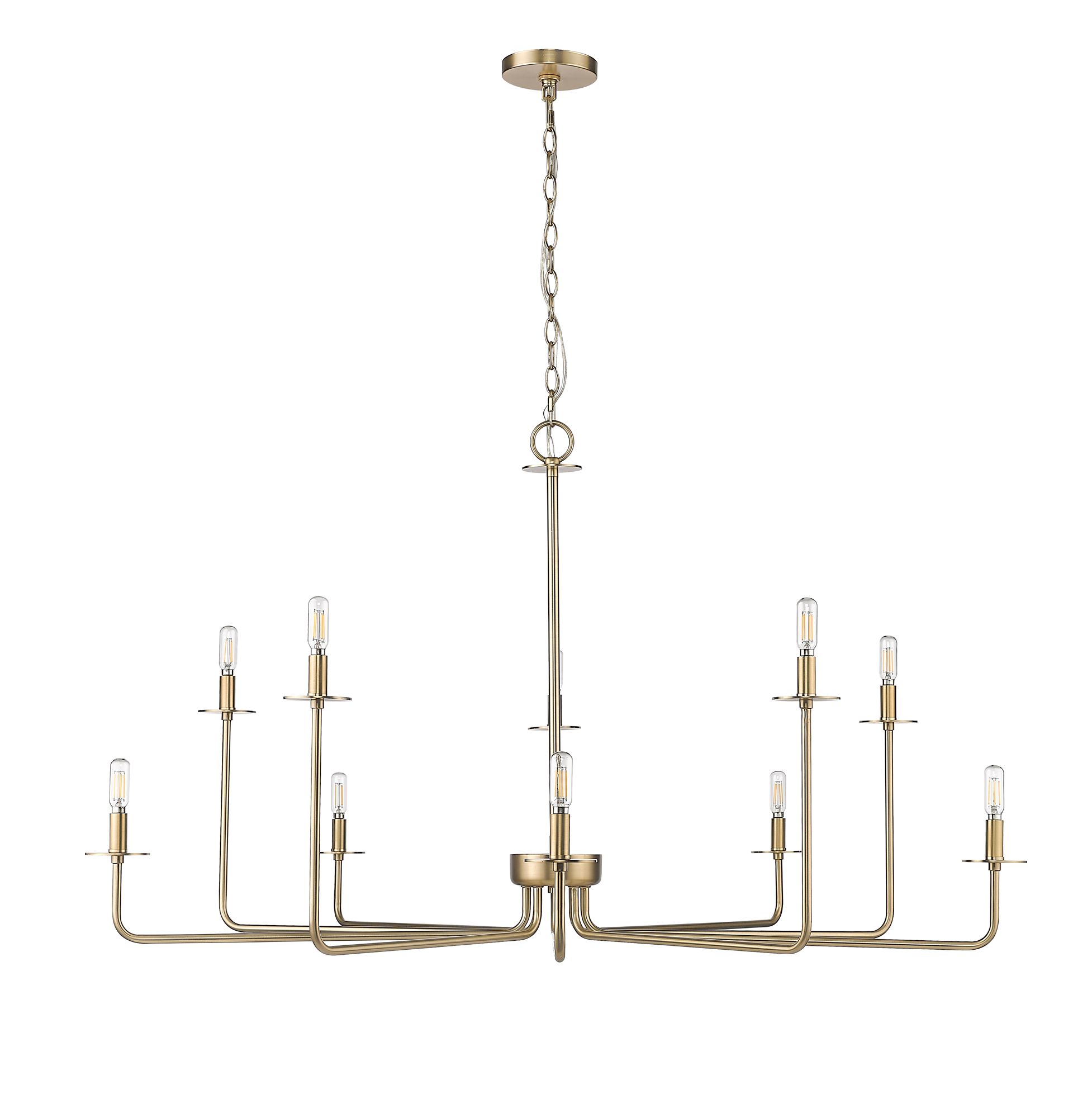 Image 2 Millennium Marceline 10-Light 48" Modern Gold Chandelier more views