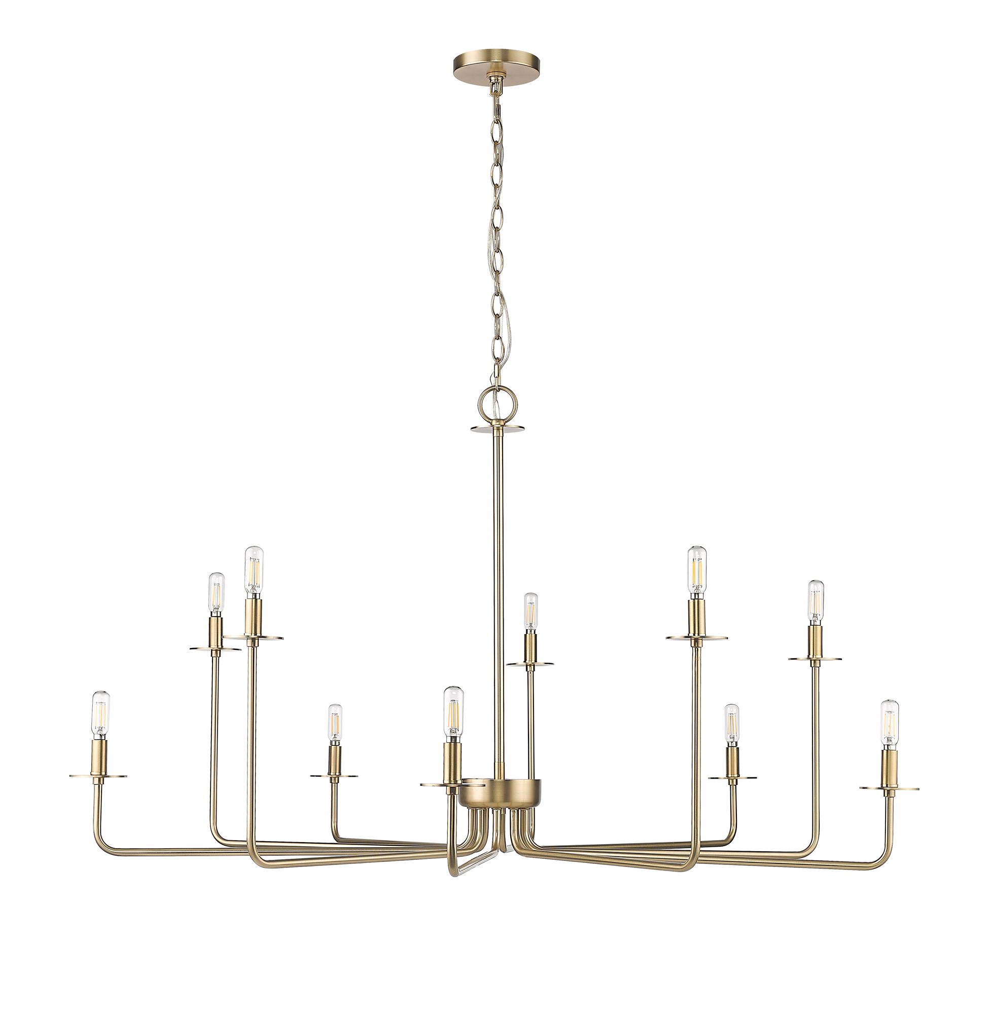 Image 3 Millennium Marceline 10-Light 48" Modern Gold Chandelier more views