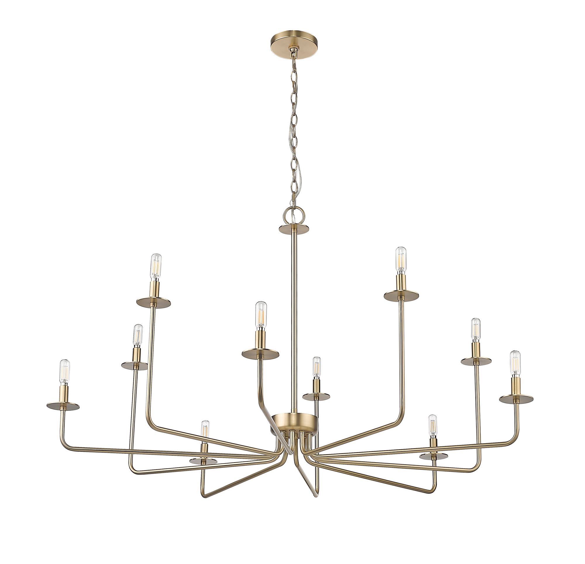 Image 4 Millennium Marceline 10-Light 48" Modern Gold Chandelier more views