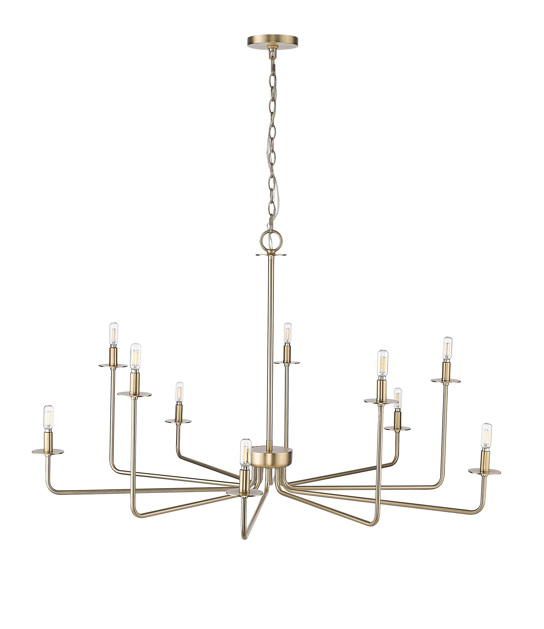 Image 5 Millennium Marceline 10-Light 48" Modern Gold Chandelier more views