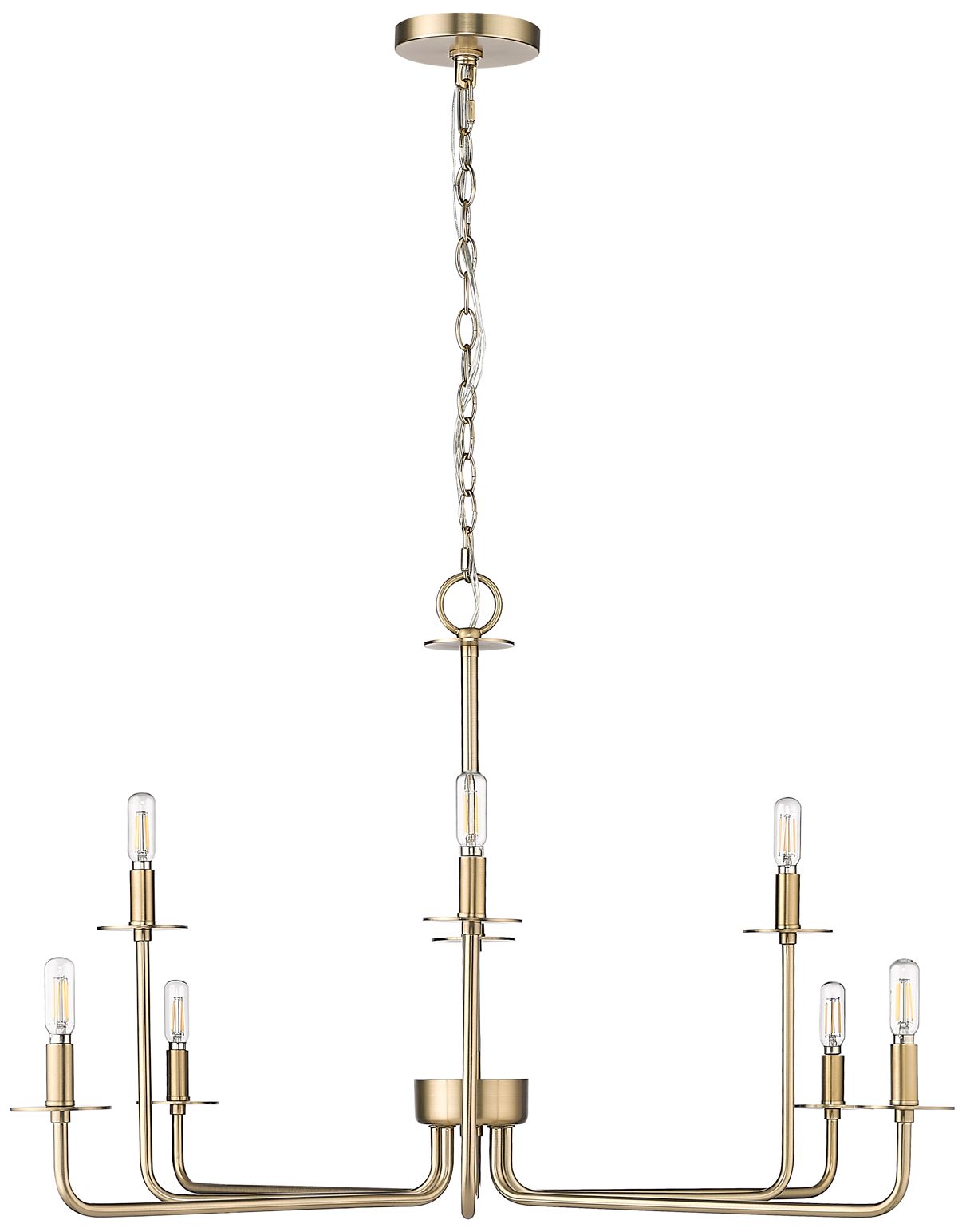 Image 2 Millennium Marceline 8-Light 37.85" Modern Gold Chandelier