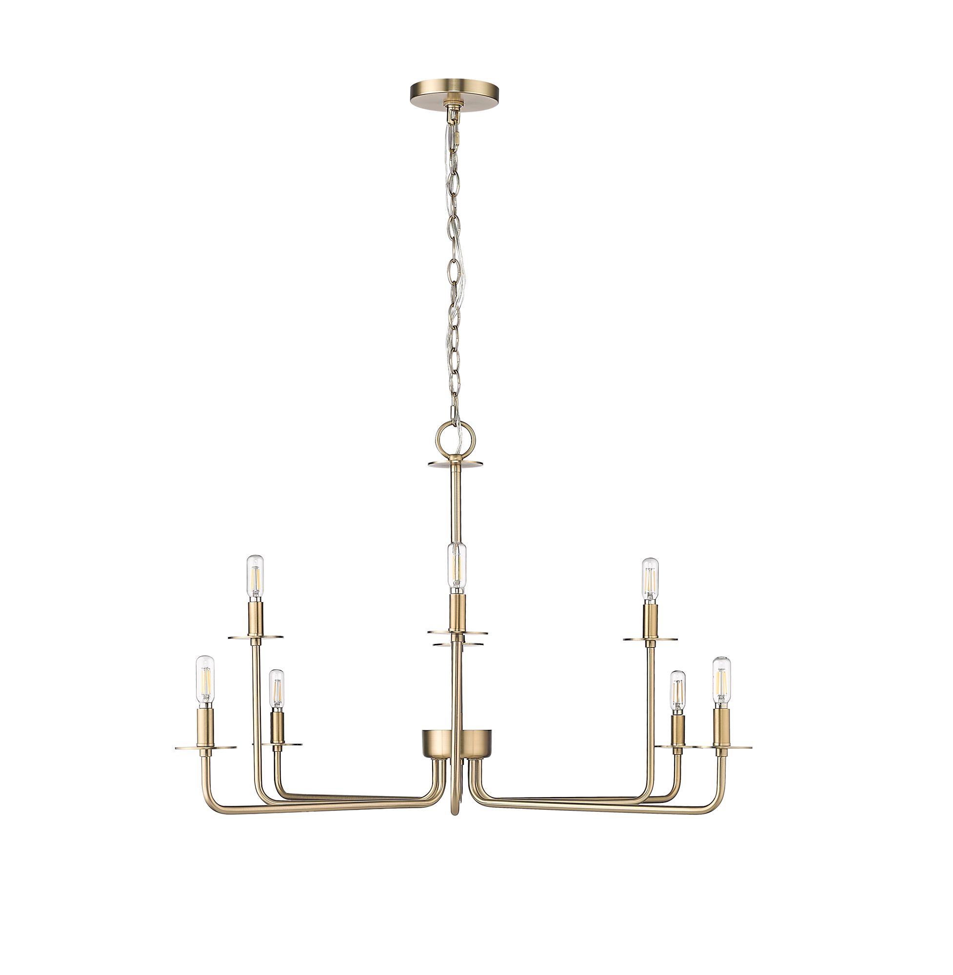 Image 3 Millennium Marceline 8-Light 37.85" Modern Gold Chandelier more views