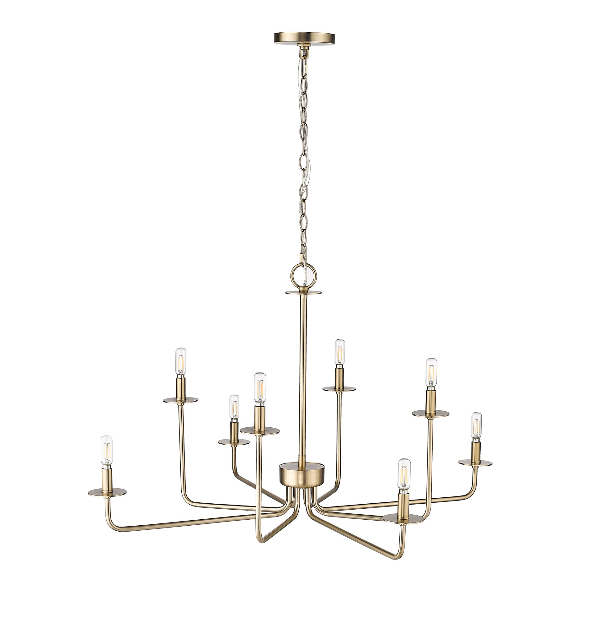 Image 6 Millennium Marceline 8-Light 37.85" Modern Gold Chandelier more views