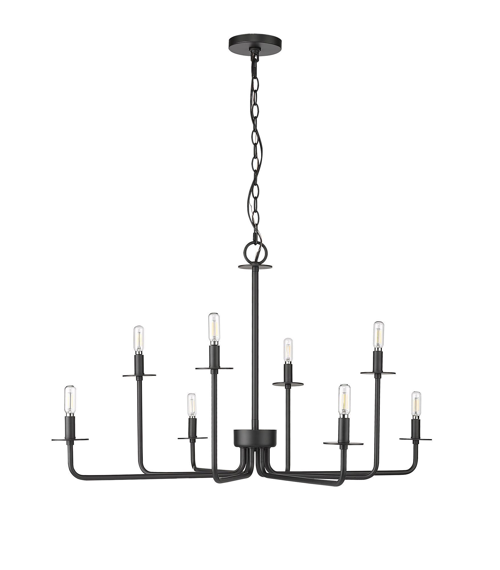 Image 2 Millennium Marceline 8-Light Matte Black Chandelier Ceiling Light more views