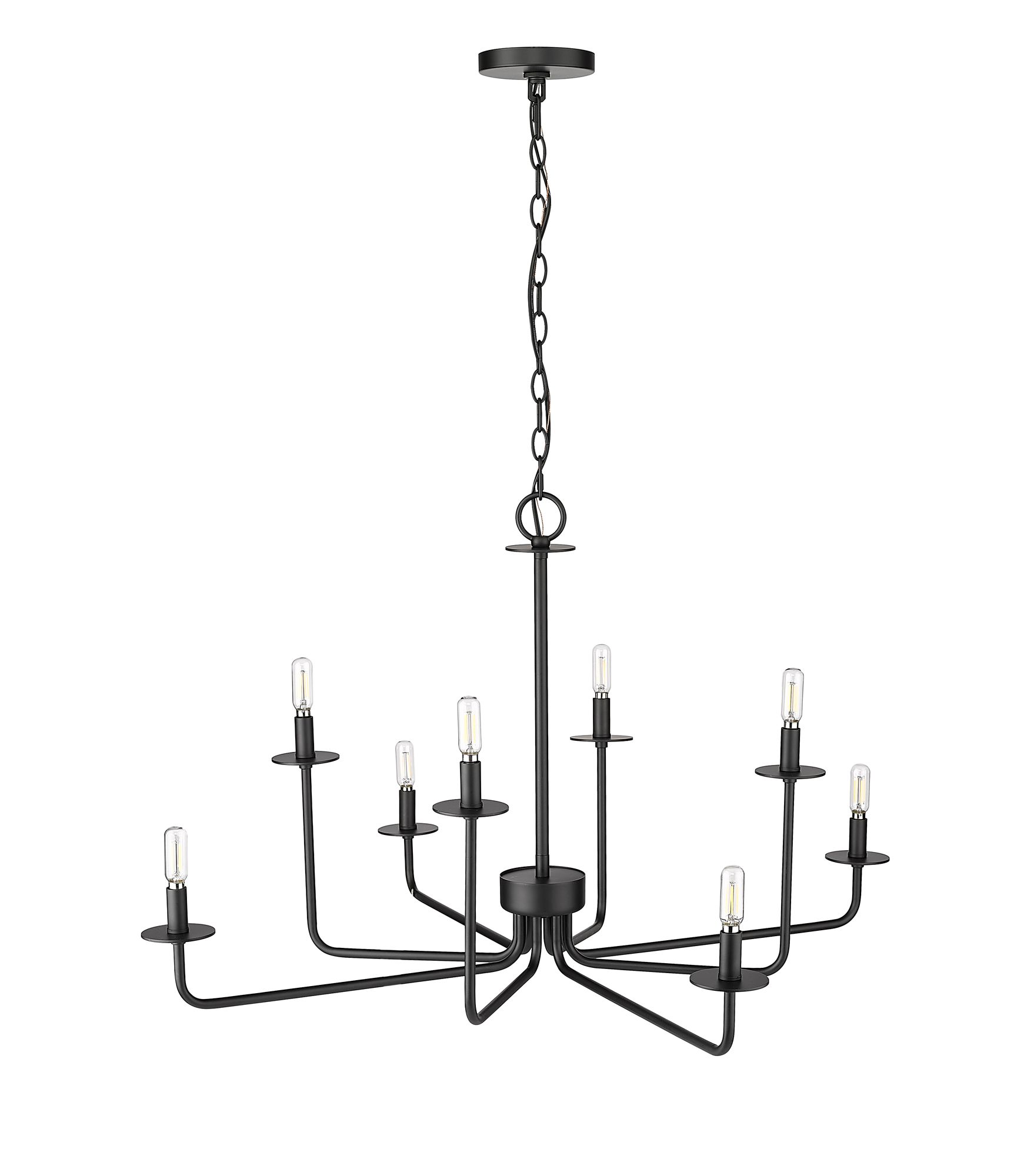 Image 4 Millennium Marceline 8-Light Matte Black Chandelier Ceiling Light more views