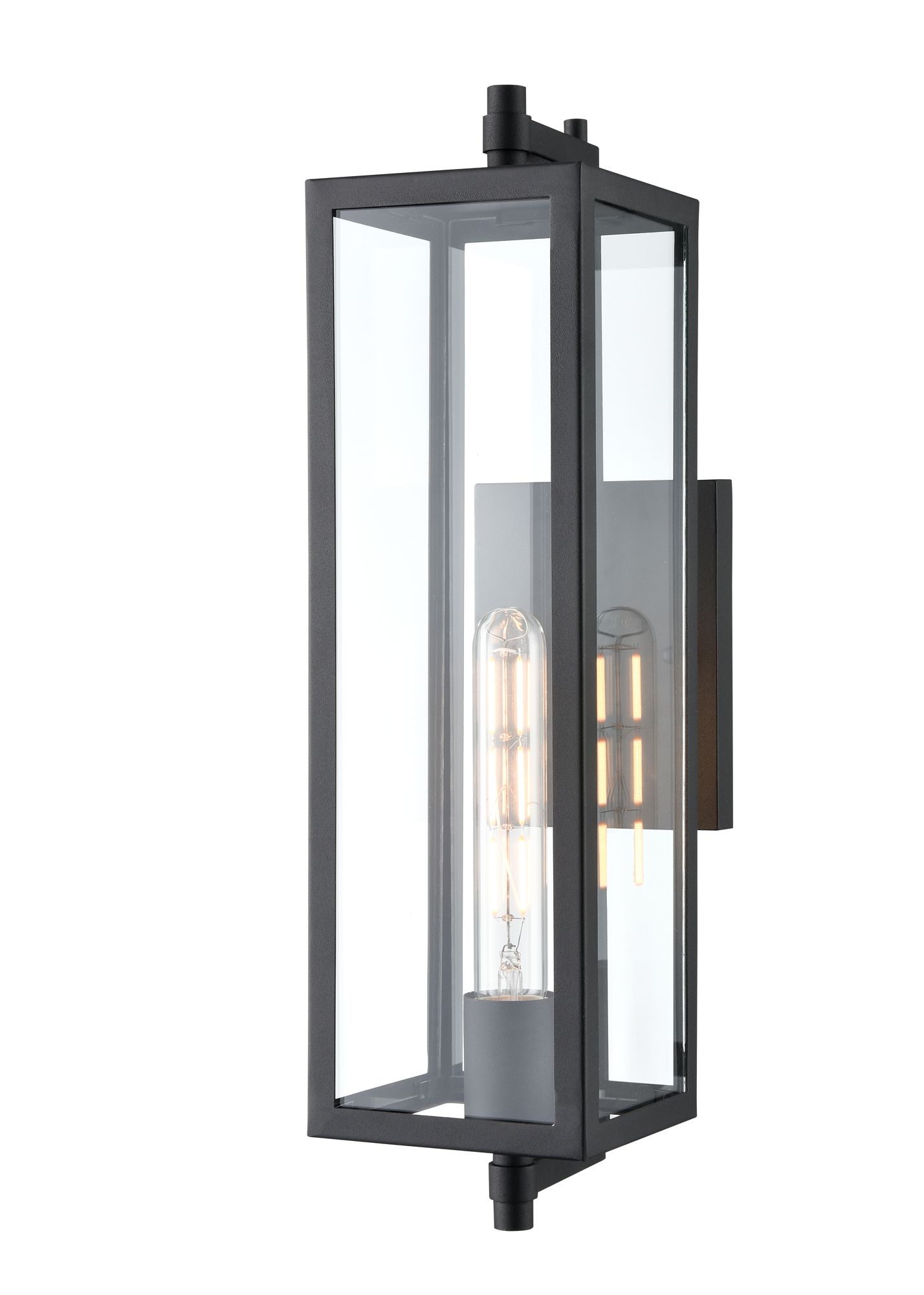 Image 4 Millennium Messi 1-Light Outdoor Wall Sconce in Textured Black more views