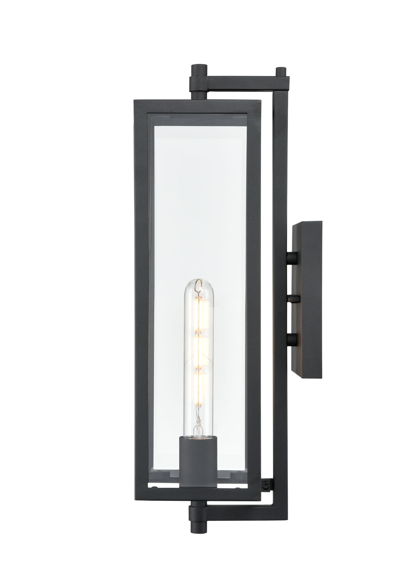 Image 6 Millennium Messi 1-Light Outdoor Wall Sconce in Textured Black more views