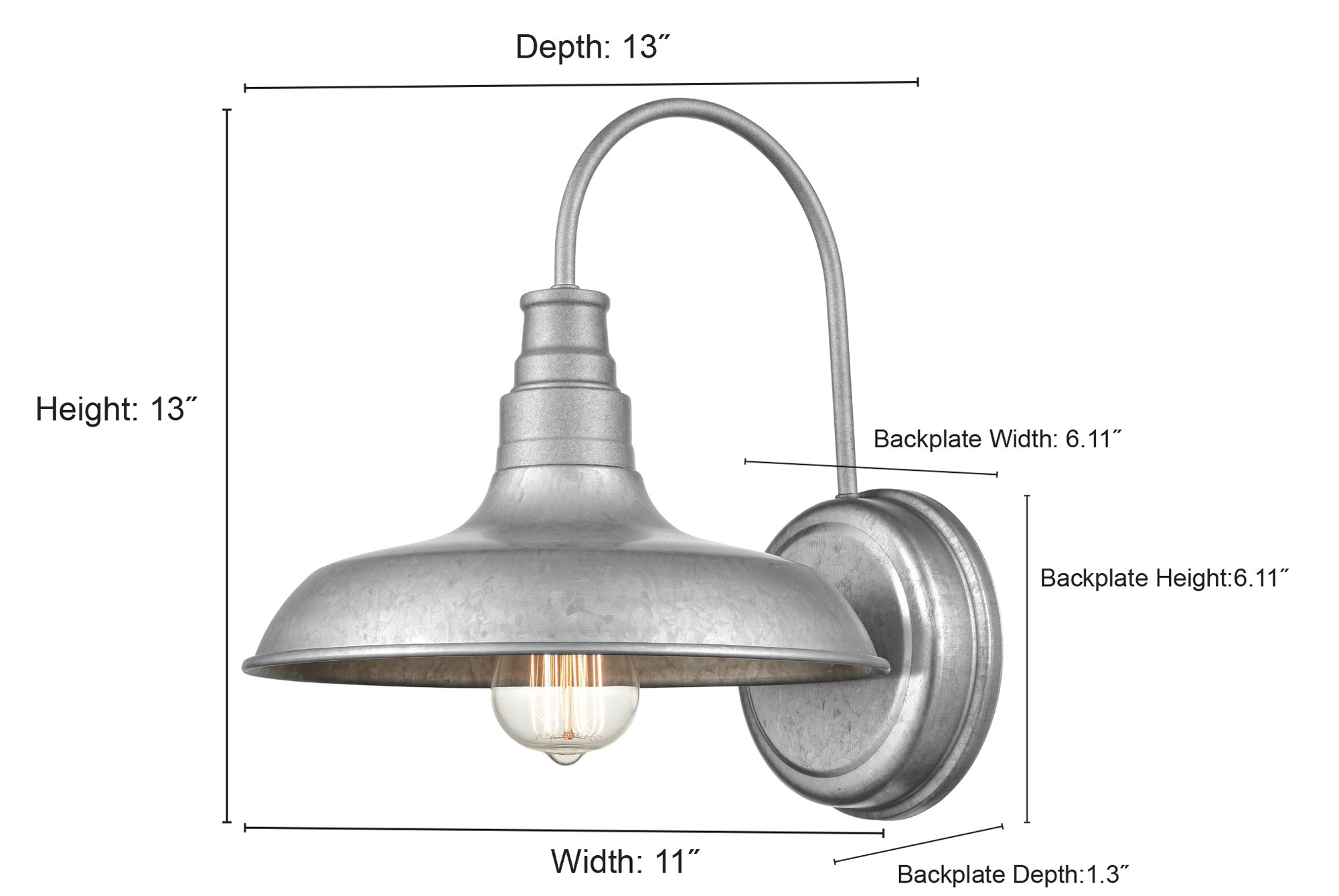 Image 3 Millennium Milltown 1-Light 13" Powder Coated Bronze Outdoor Wall Sconce more views