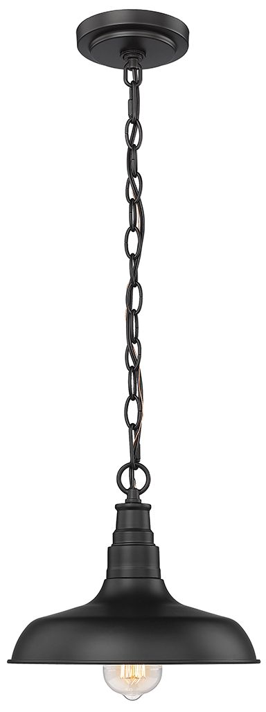 Millennium Milltown 1-Lt 73.7" Powder Coated Black Outdoor Hanging Lan