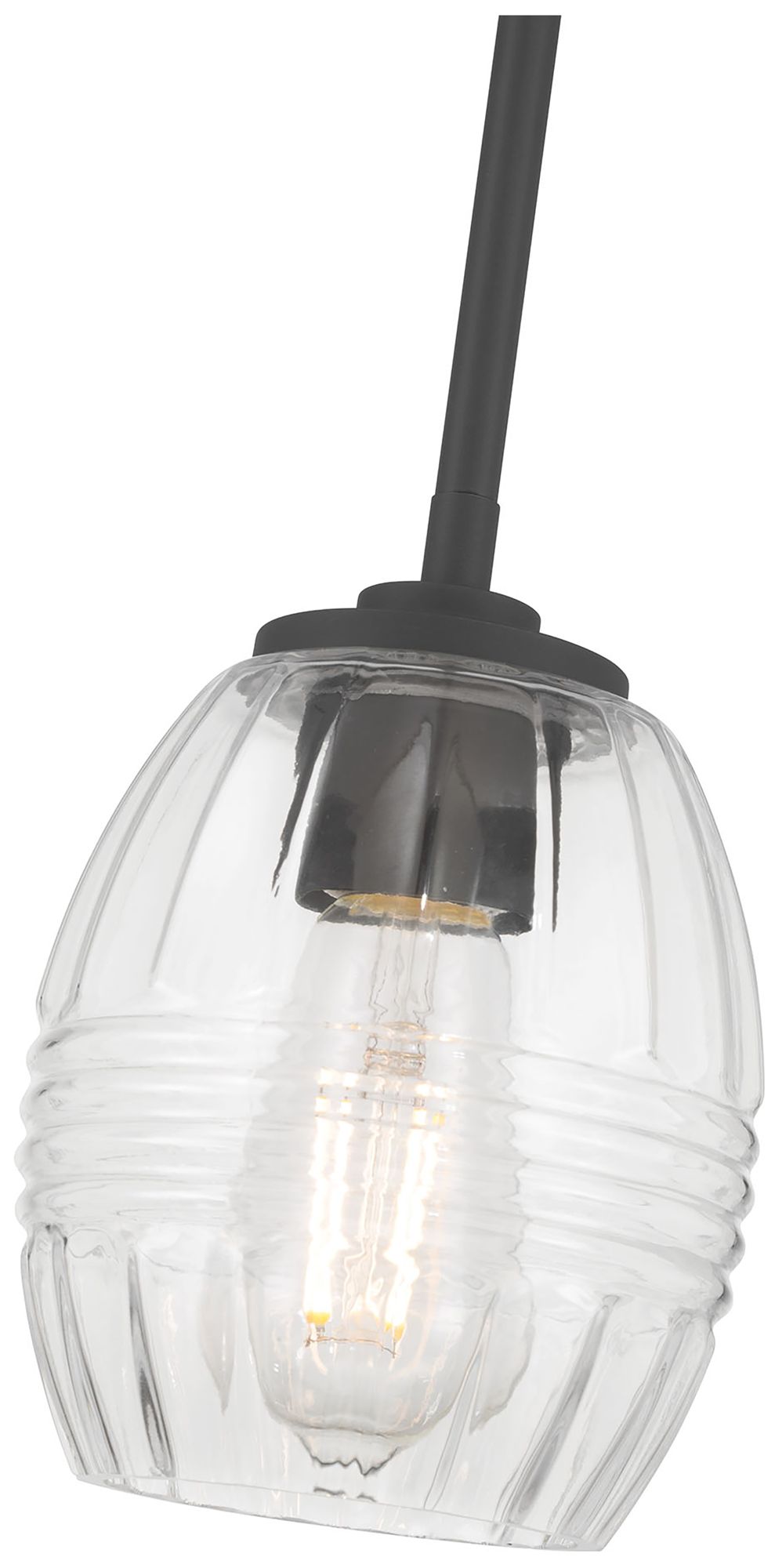Image 6 Millennium Miravelle 1-Light 5.25" Matte Black Mini Pendant with Shade more views
