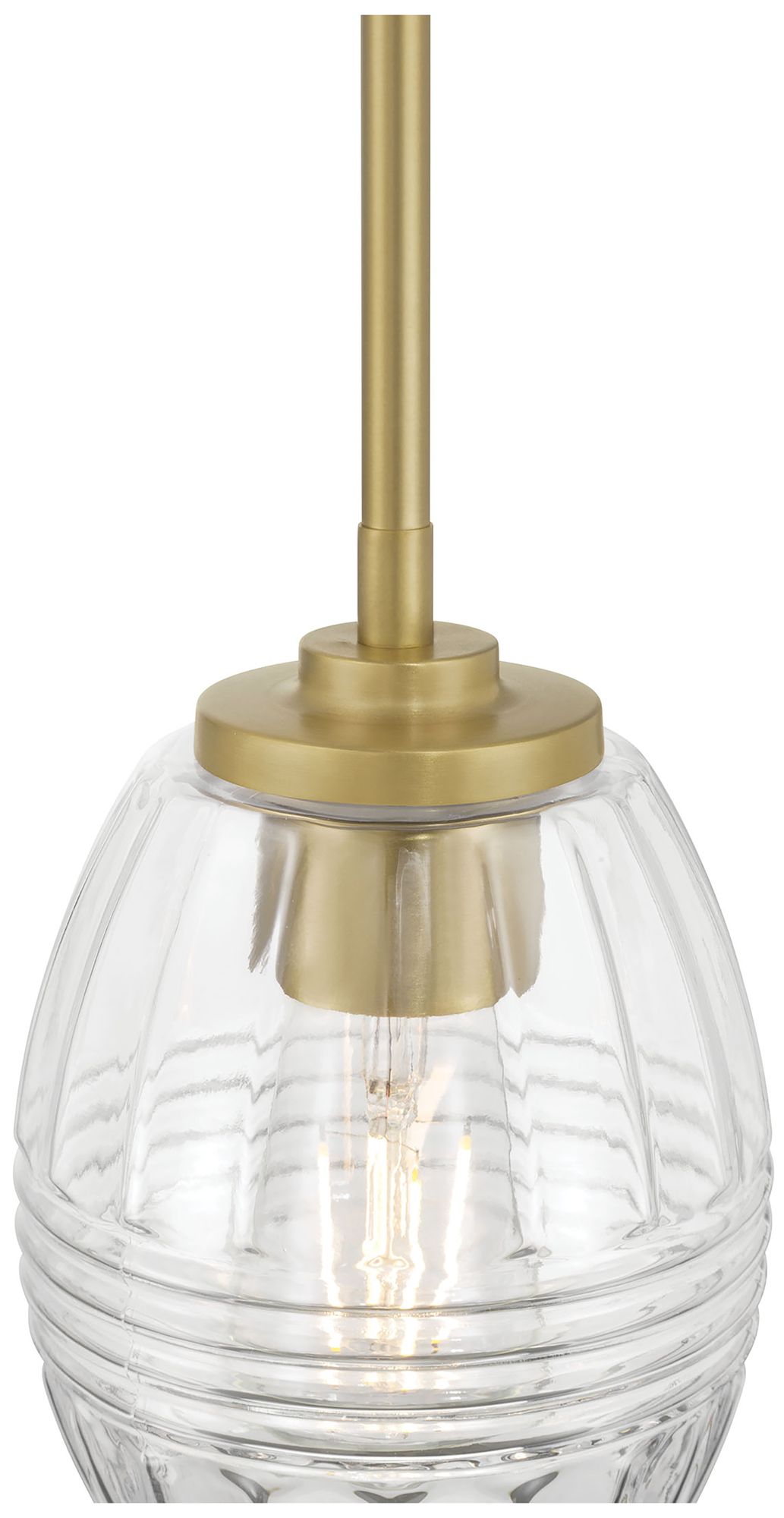 Image 5 Millennium Miravelle 1-Light 5.25" Vintage Brass Mini Pendant with Shade more views