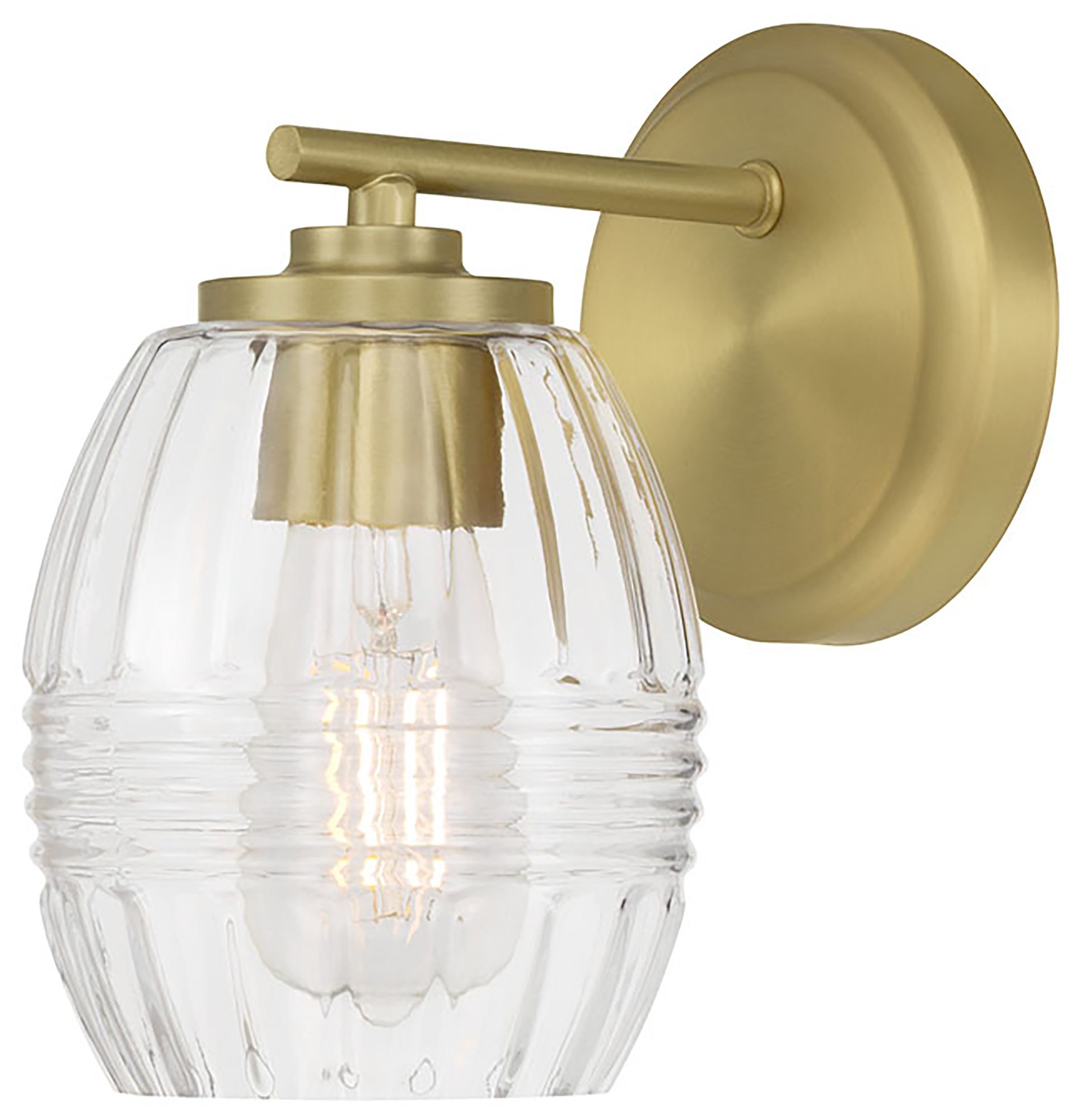 Millennium Miravelle 1-Light 5.25" Vintage Brass Wall Sconce with Shade