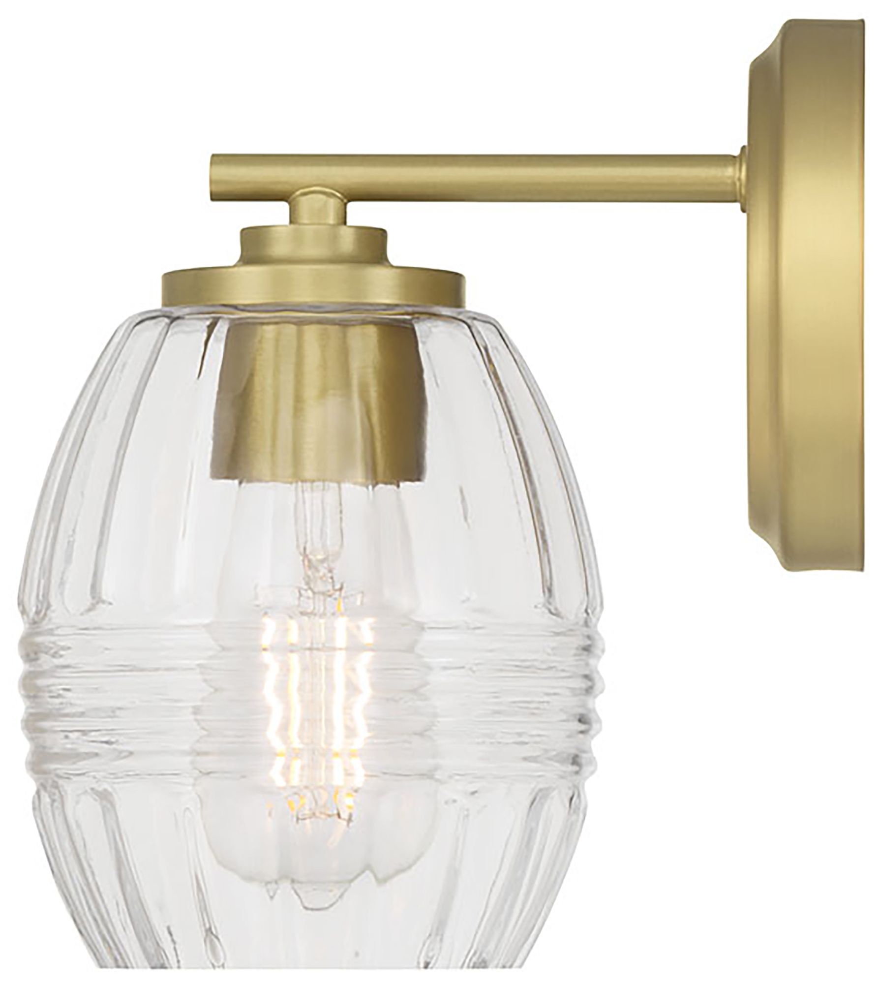 Image 4 Millennium Miravelle 1-Light 5.25" Vintage Brass Wall Sconce with Shade more views