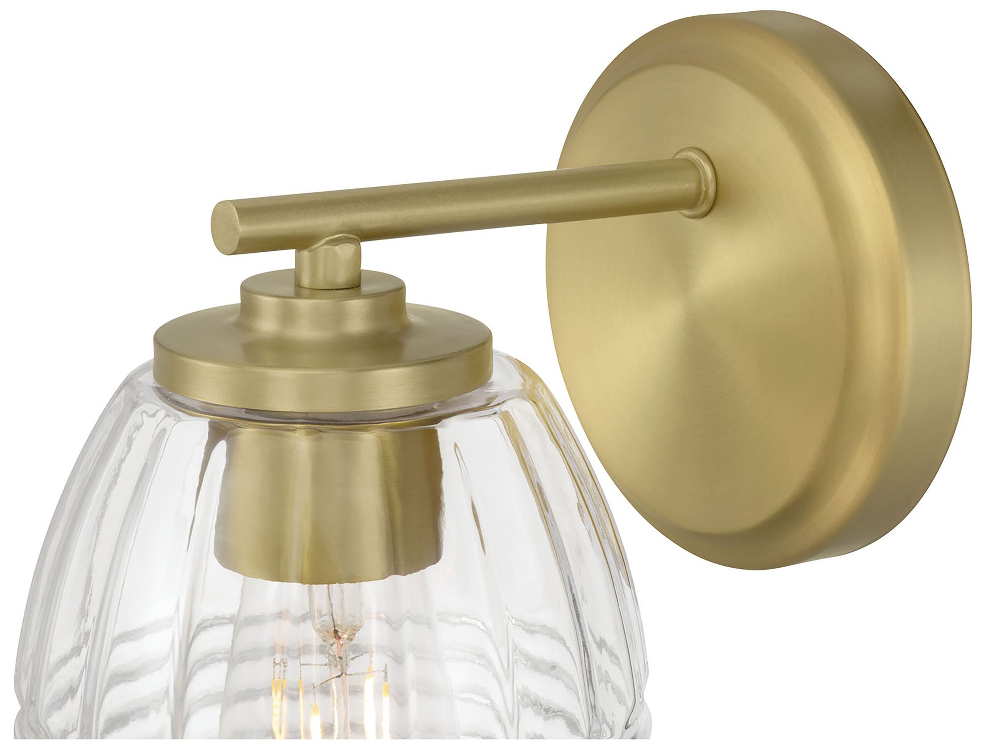 Image 5 Millennium Miravelle 1-Light 5.25" Vintage Brass Wall Sconce with Shade more views