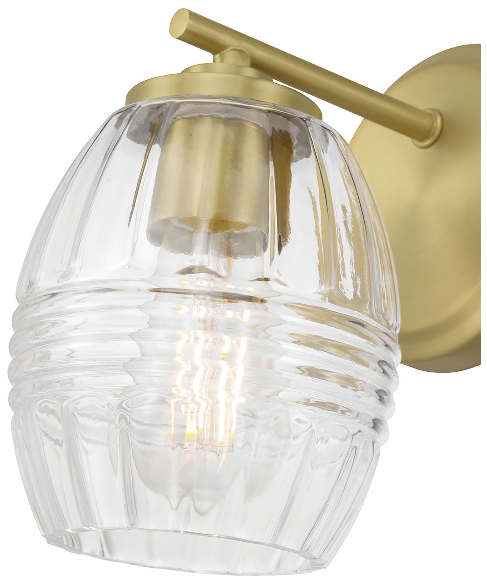 Image 6 Millennium Miravelle 1-Light 5.25" Vintage Brass Wall Sconce with Shade more views