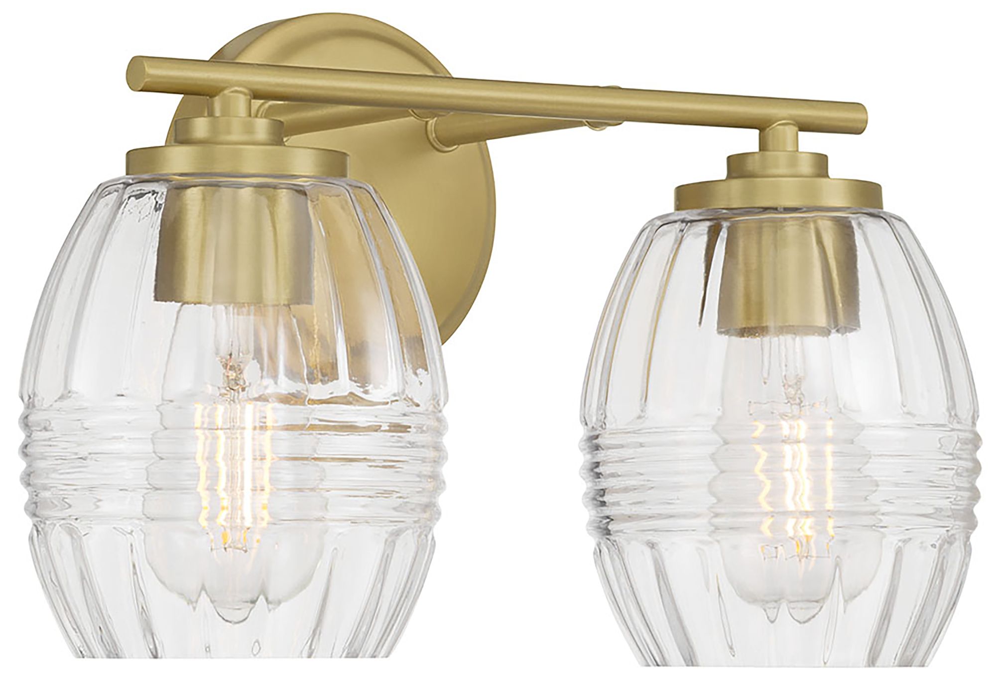 Millennium Miravelle 2-Light 14" Vintage Brass Vanity Light with Shade