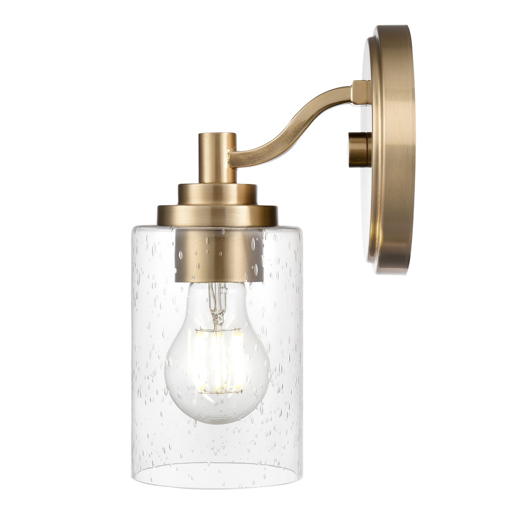 Image 3 Millennium Moven 1-Light 5.5" Modern Gold Wall Sconce with Glass Shade more views