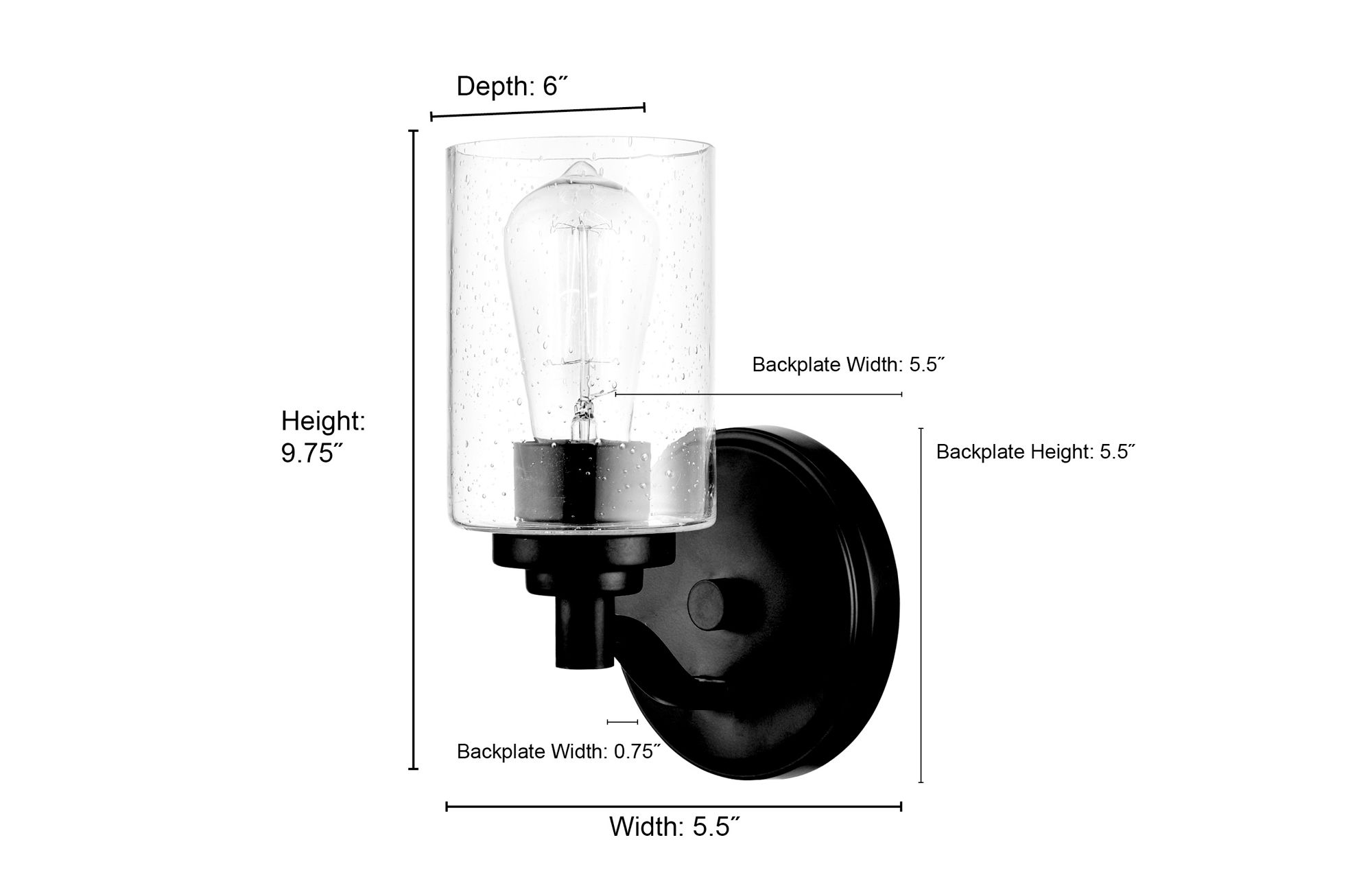 Image 7 Millennium Moven 1-Light 5.5" Modern Gold Wall Sconce with Glass Shade more views