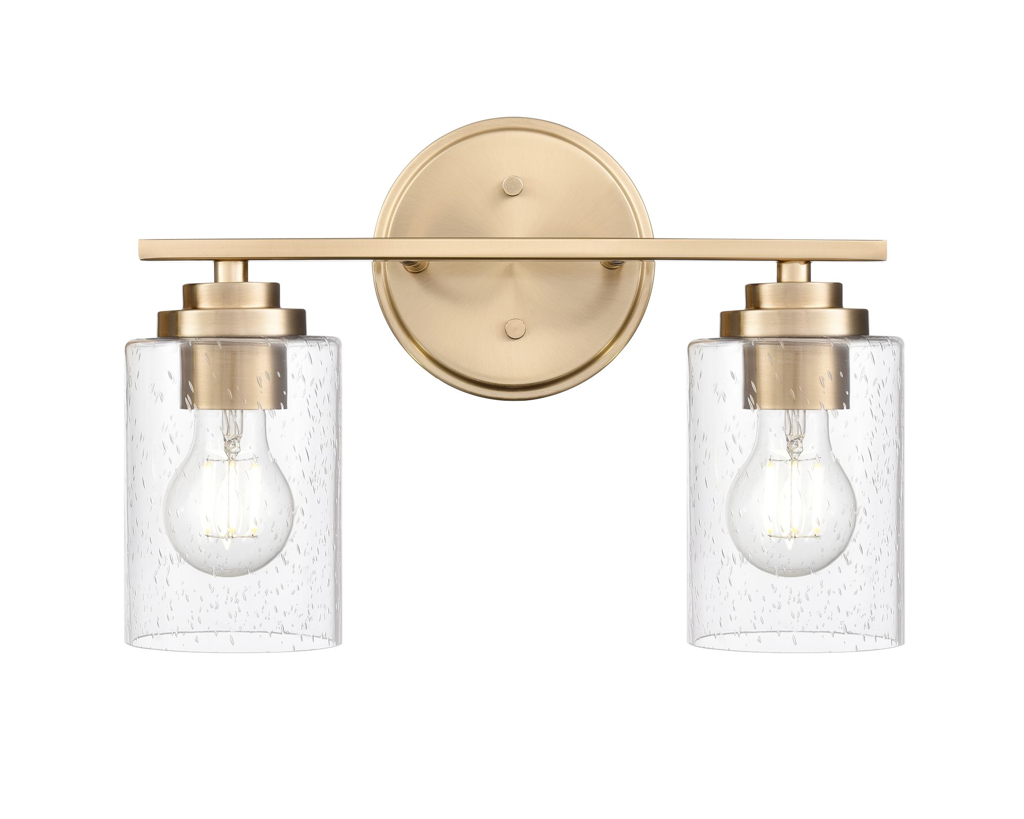 Image 3 Millennium Moven 2-Light 14.25" Modern Gold Vanity Light with Glass Shade more views