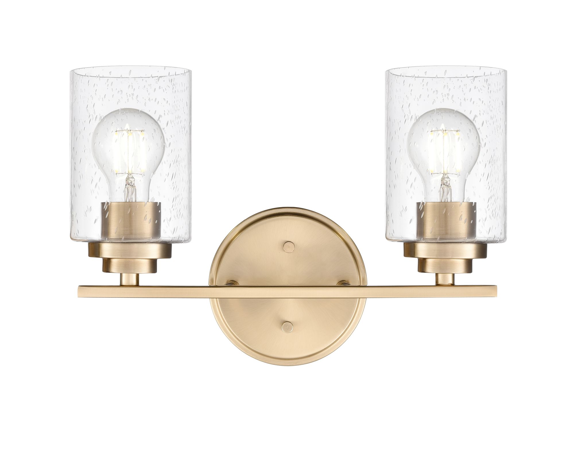 Image 5 Millennium Moven 2-Light 14.25" Modern Gold Vanity Light with Glass Shade more views