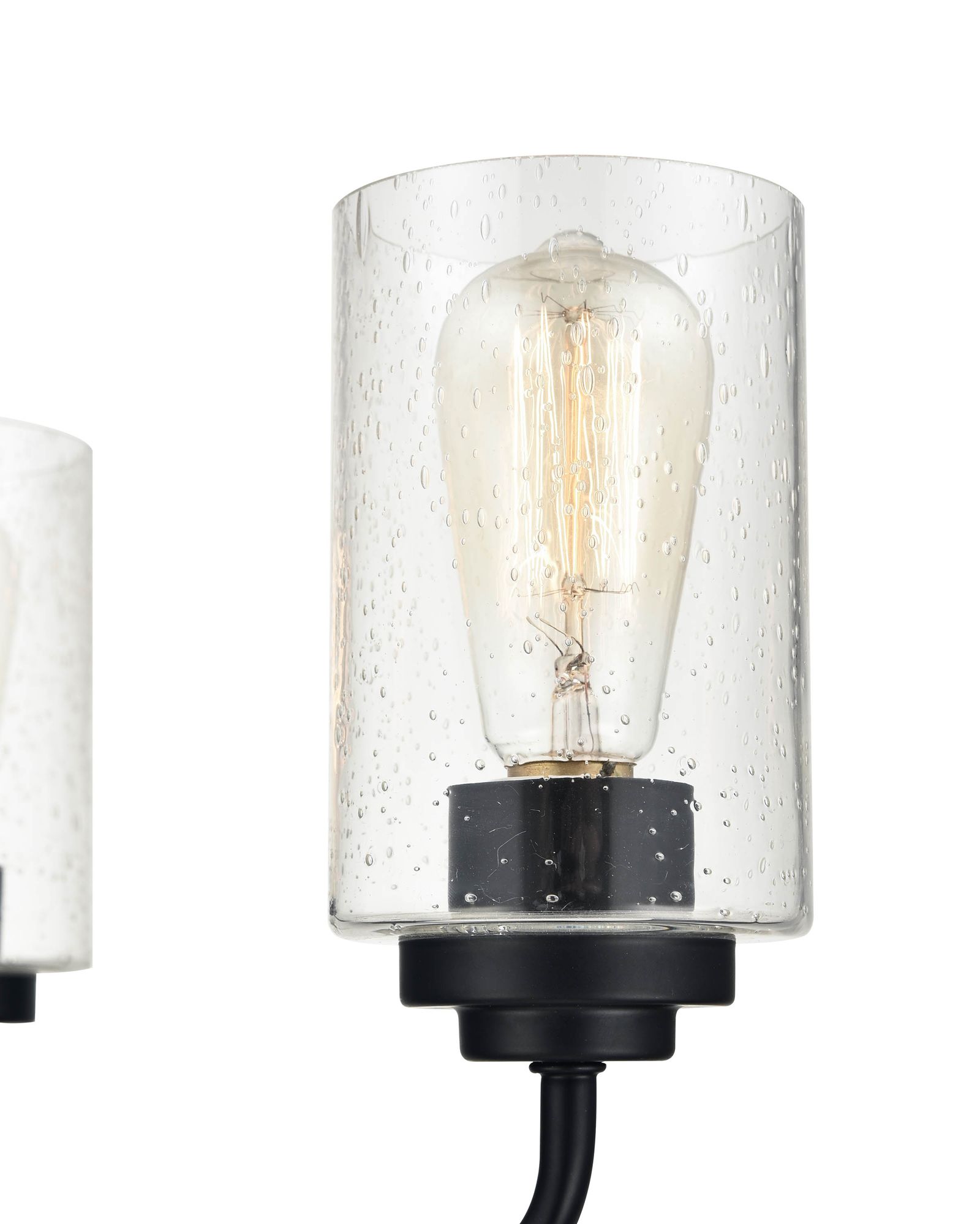 Image 3 Millennium Moven 3-Light 18" Matte Black Chandelier with Glass Shade more views