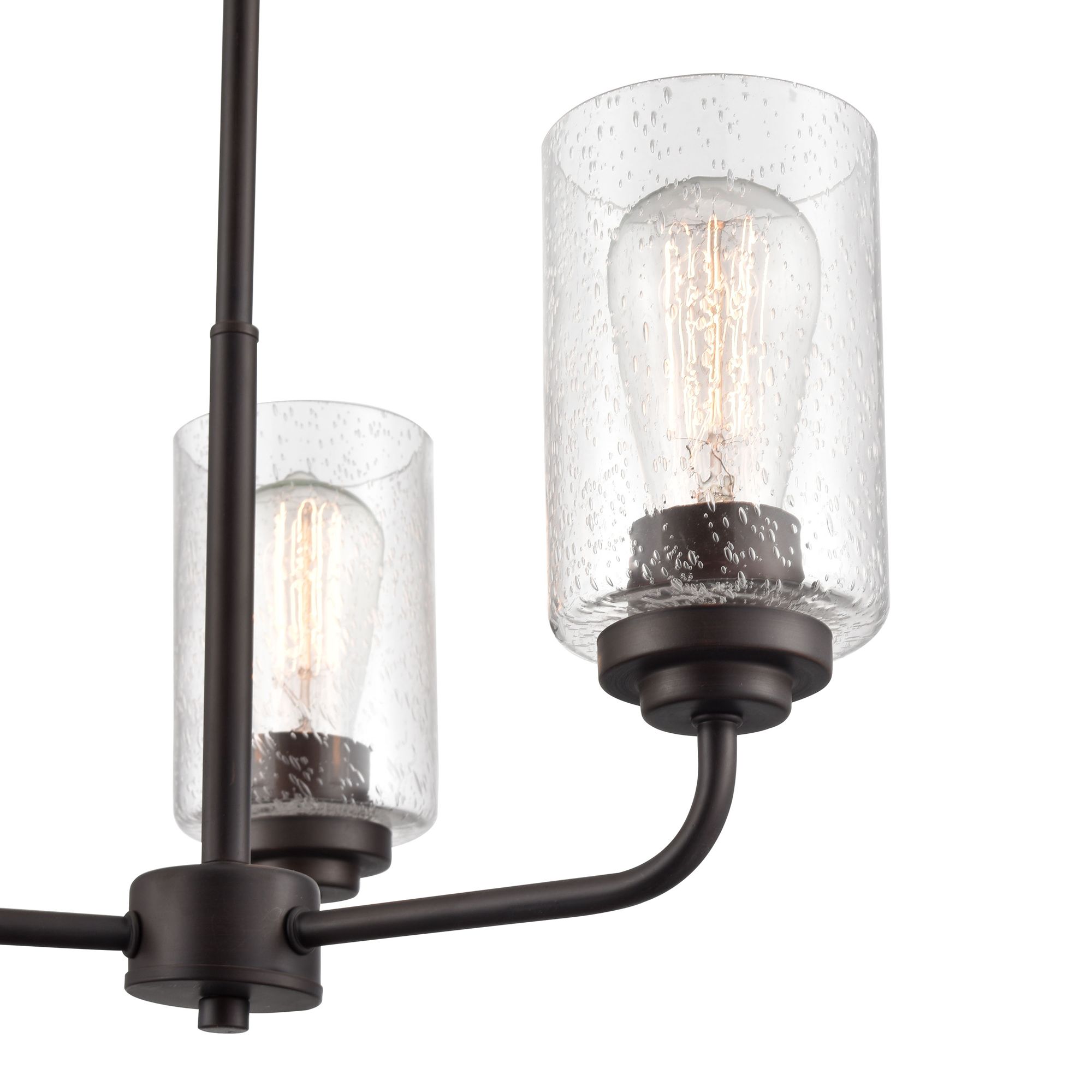 Image 3 Millennium Moven 3-Light 18" Rubbed Bronze Chandelier with Glass Shade more views