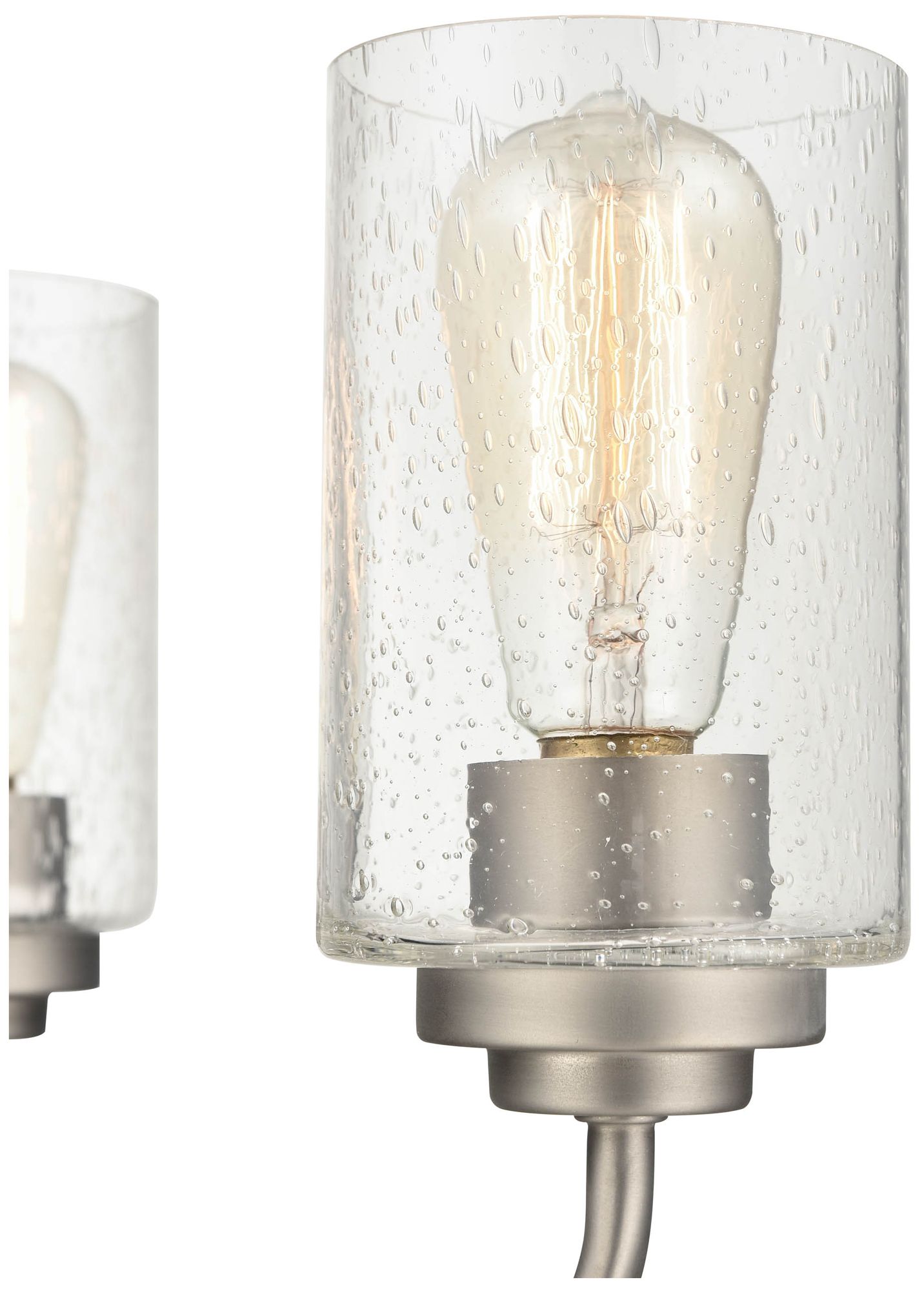 Image 5 Millennium Moven 3-Light 18" Satin Nickel Chandelier with Glass Shade more views