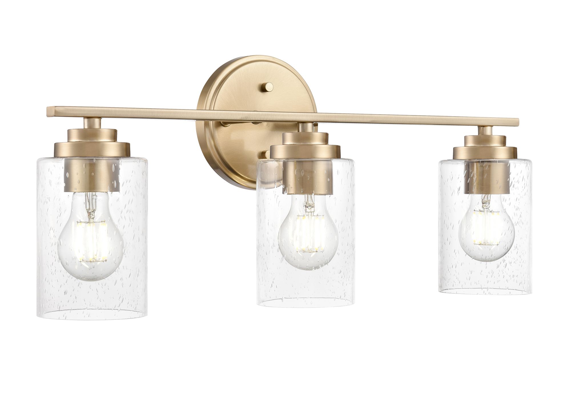 Image 2 Millennium Moven 3-Light 22" Modern Gold Vanity Light with Glass Shade more views