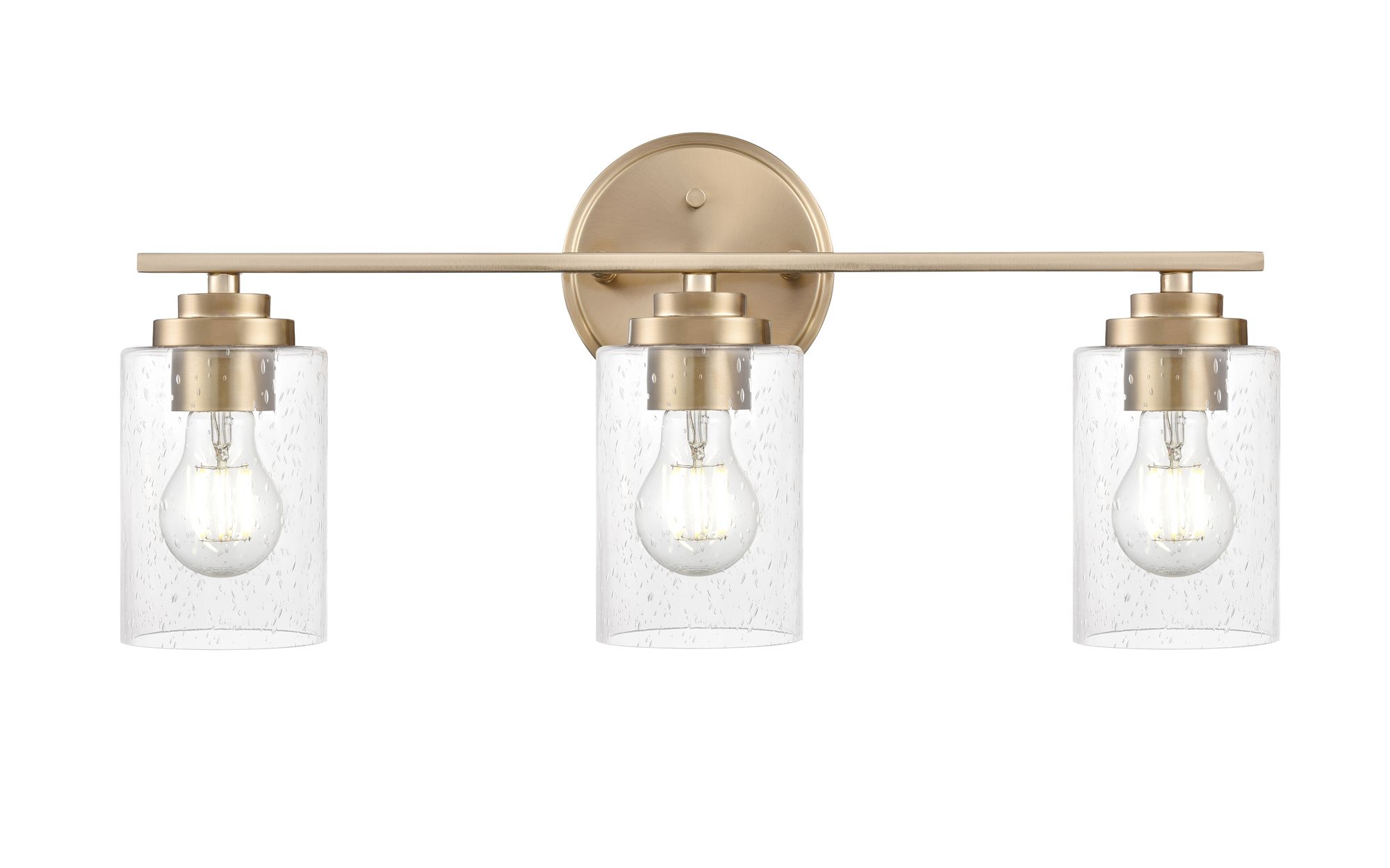Image 3 Millennium Moven 3-Light 22" Modern Gold Vanity Light with Glass Shade more views