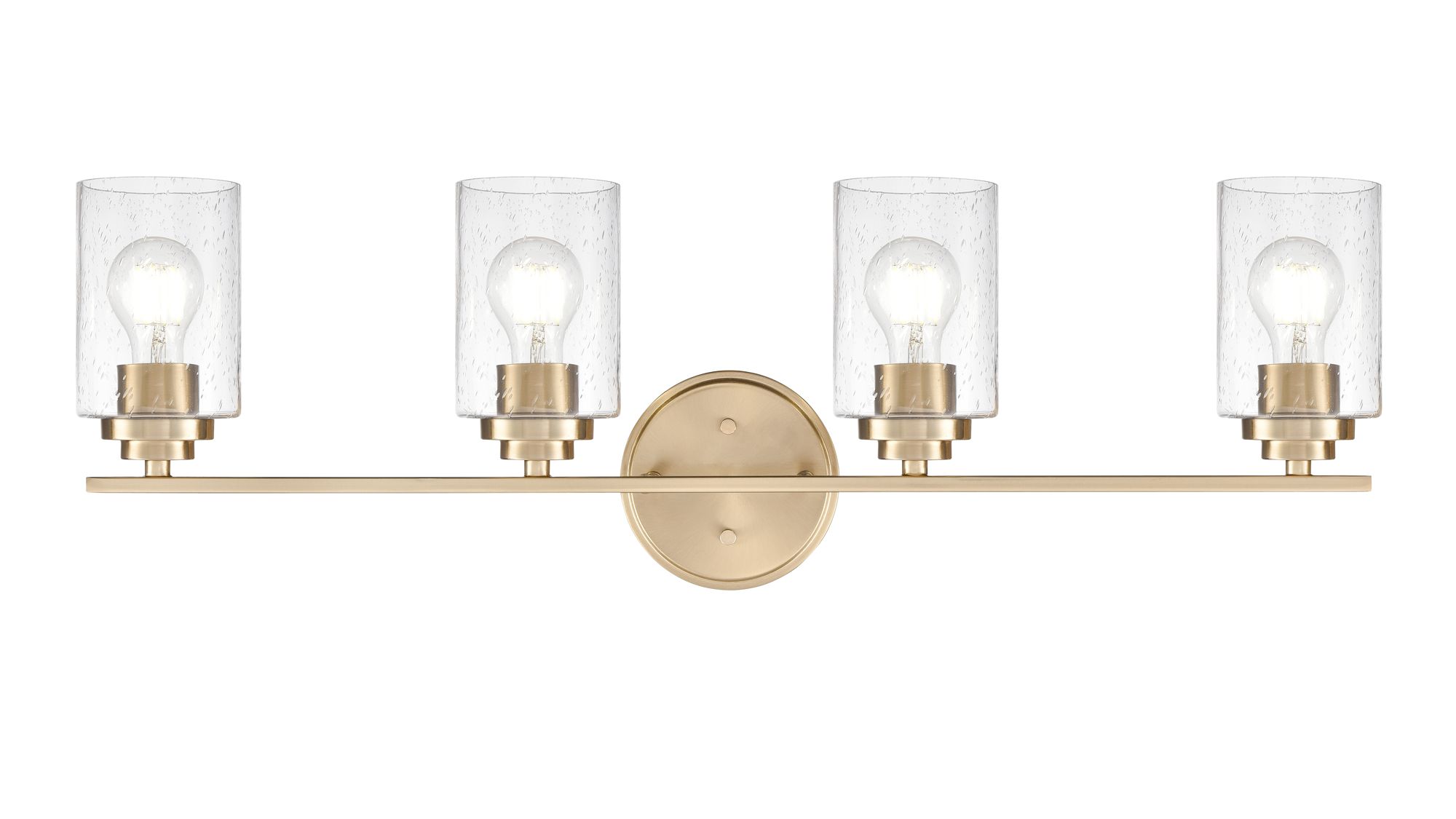 Image 5 Millennium Moven 4-Light 31" Modern Gold Vanity Light with Glass Shade more views