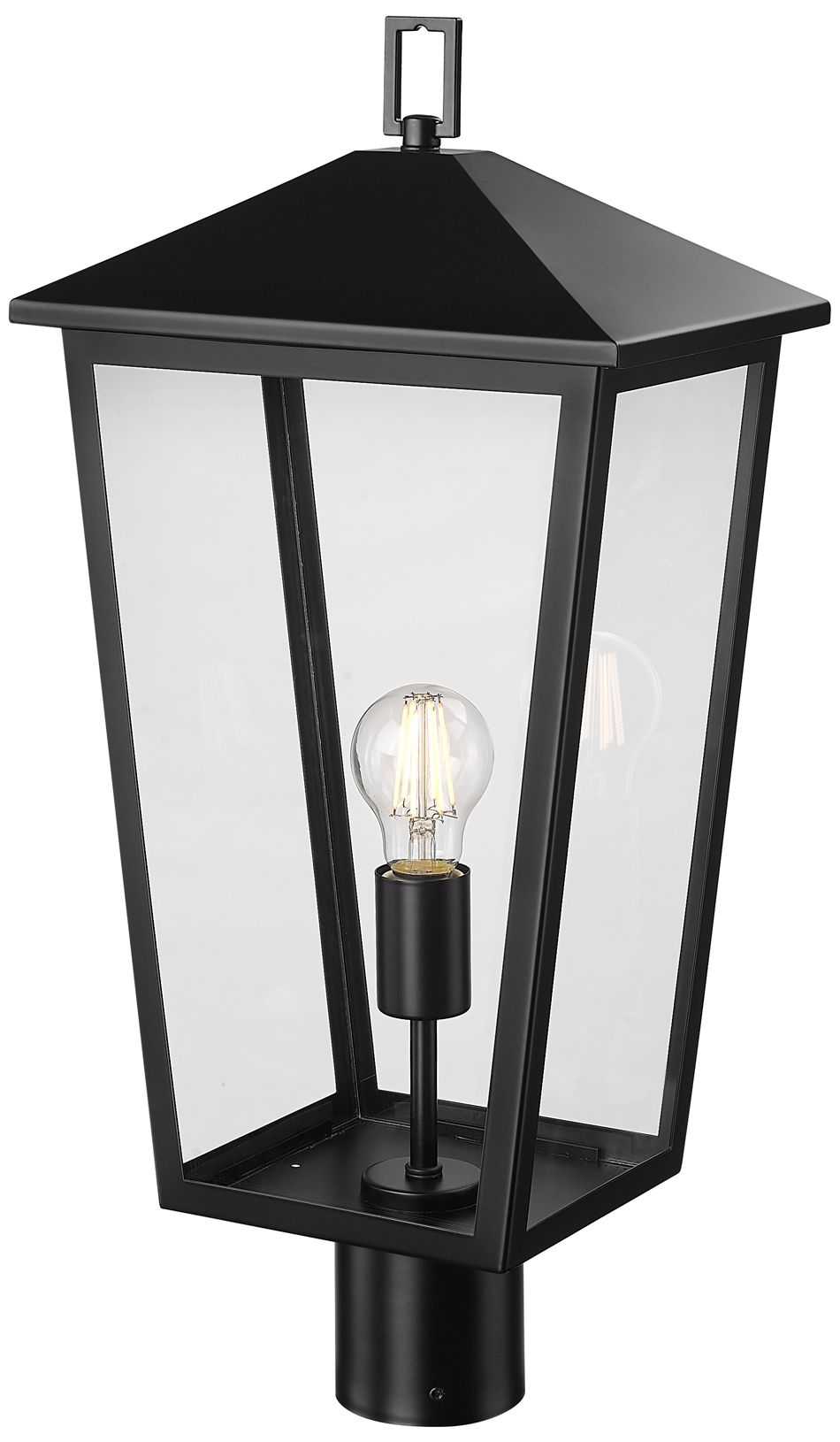 Millennium Munger 1-Light 23" Powder Coated Black Outdoor Post Lantern