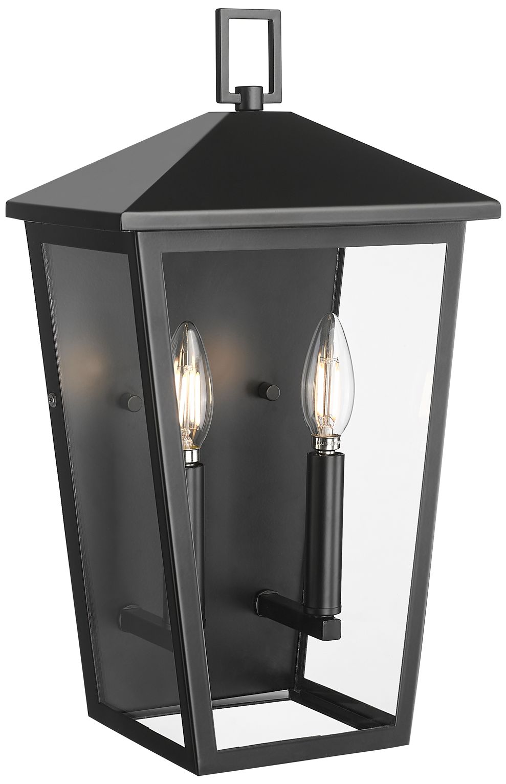 Millennium Munger 2-Light 16.5" Powder Coated Black Outdoor Wall Sconce
