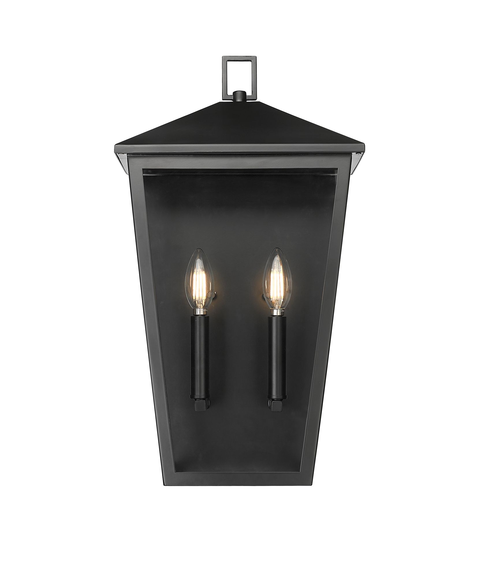 Image 2 Millennium Munger 2-Light 19.75" Powder Coated Black Outdoor Wall Sconce more views