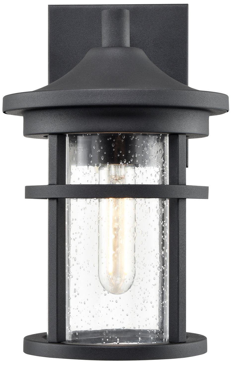 Millennium Namath 1-Light 11.25" Textured Black Outdoor Wall Sconce