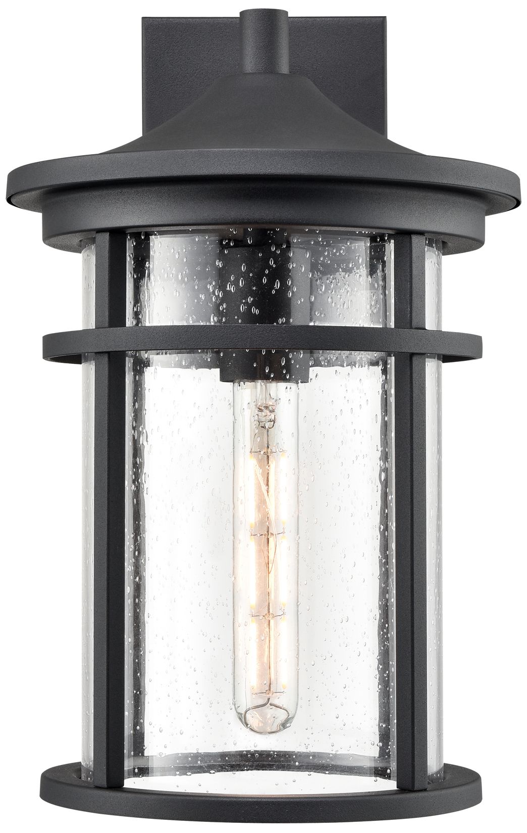 Millennium Namath 1-Light 14.5" Textured Black Outdoor Wall Sconce