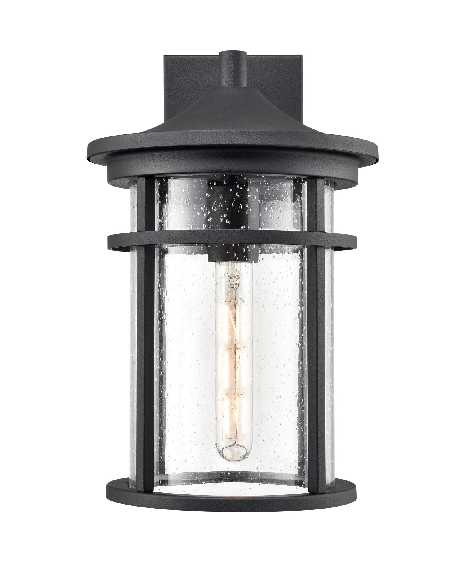 Image 2 Millennium Namath 1-Light 14.5" Textured Black Outdoor Wall Sconce more views