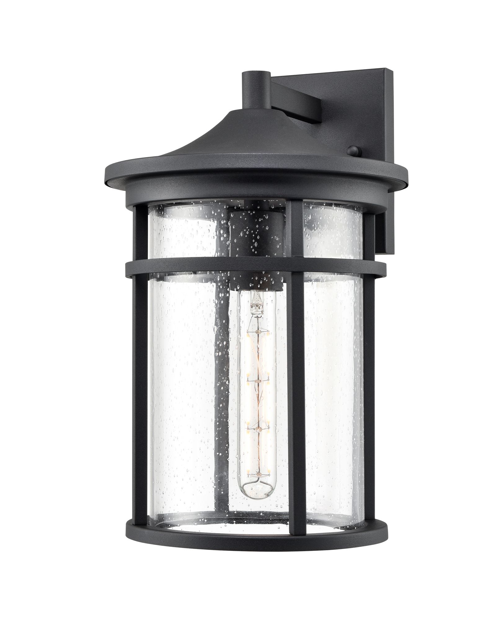 Image 3 Millennium Namath 1-Light 14.5" Textured Black Outdoor Wall Sconce more views